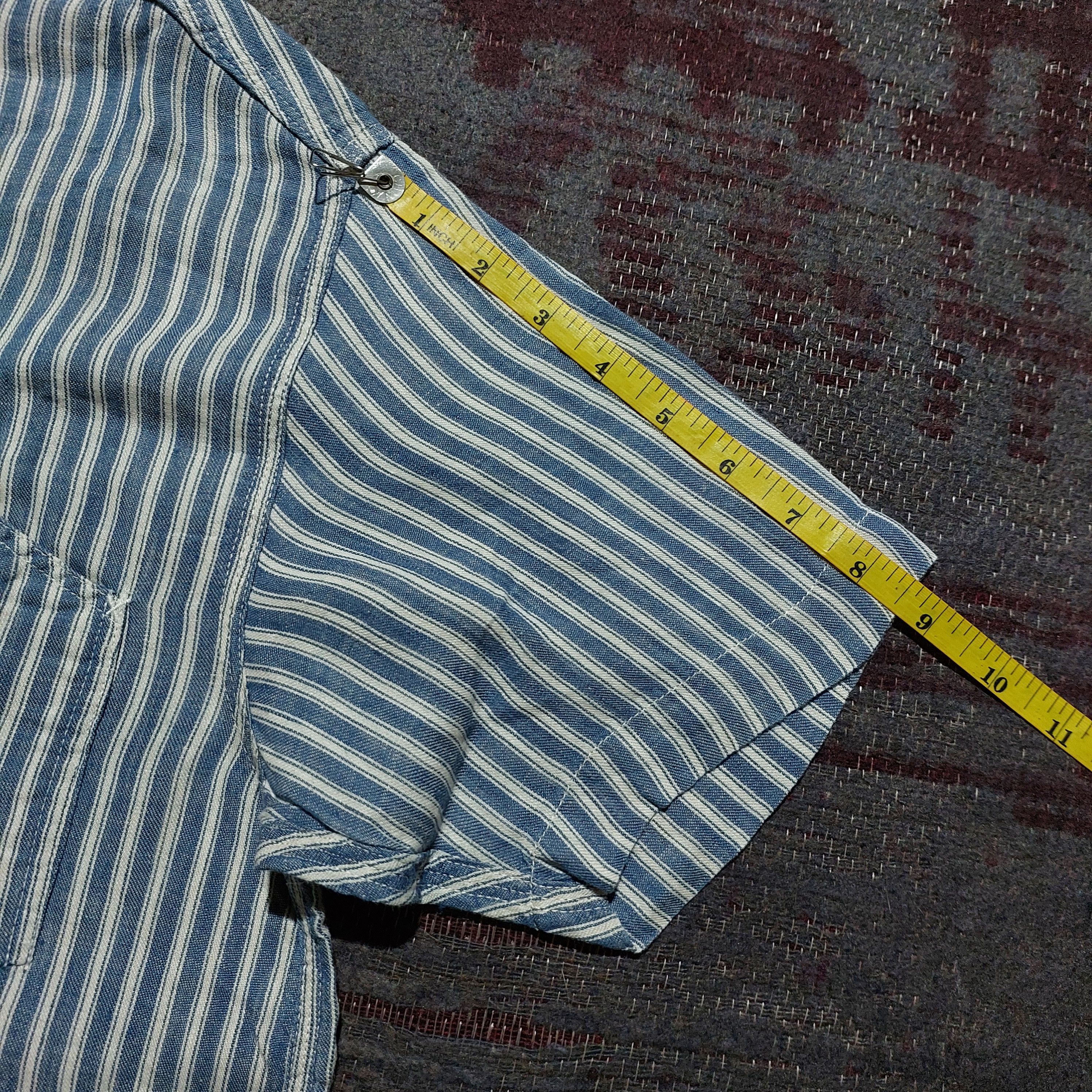 Sugar Cane Sugar Cane chambray stripes blue shirt Size US M / EU 48-50 / 2 - 12 Thumbnail