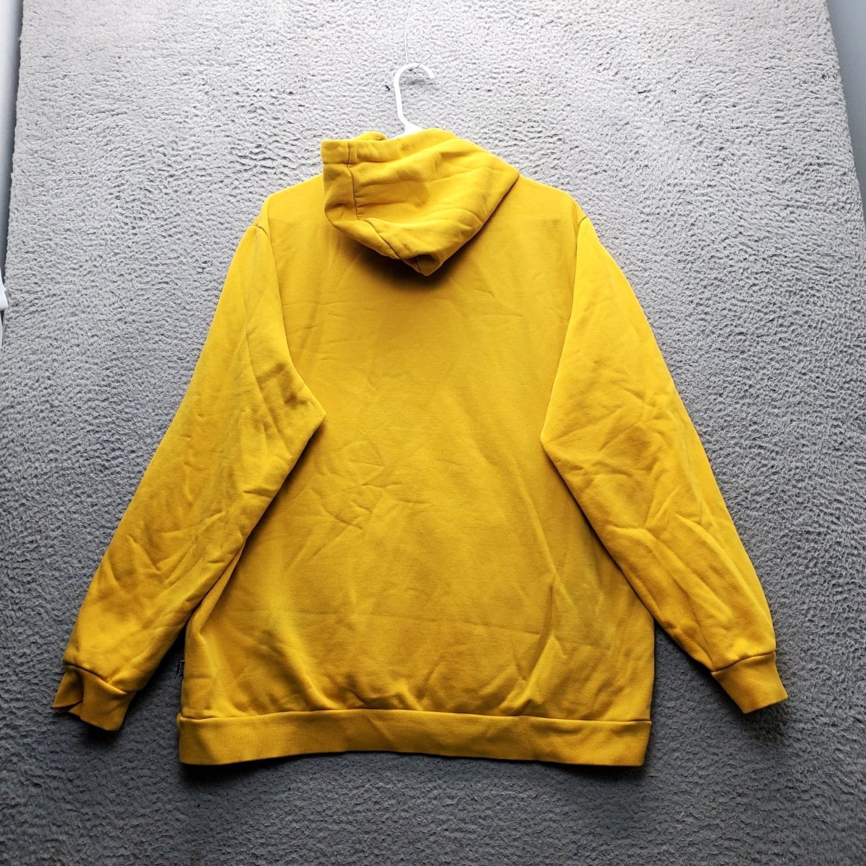 Puma Puma Hoodie Mens XL Yellow Fleece Lined Athletic Drawstring Kangaroo Pockets Size US XL / EU 56 / 4 - 2 Thumbnail