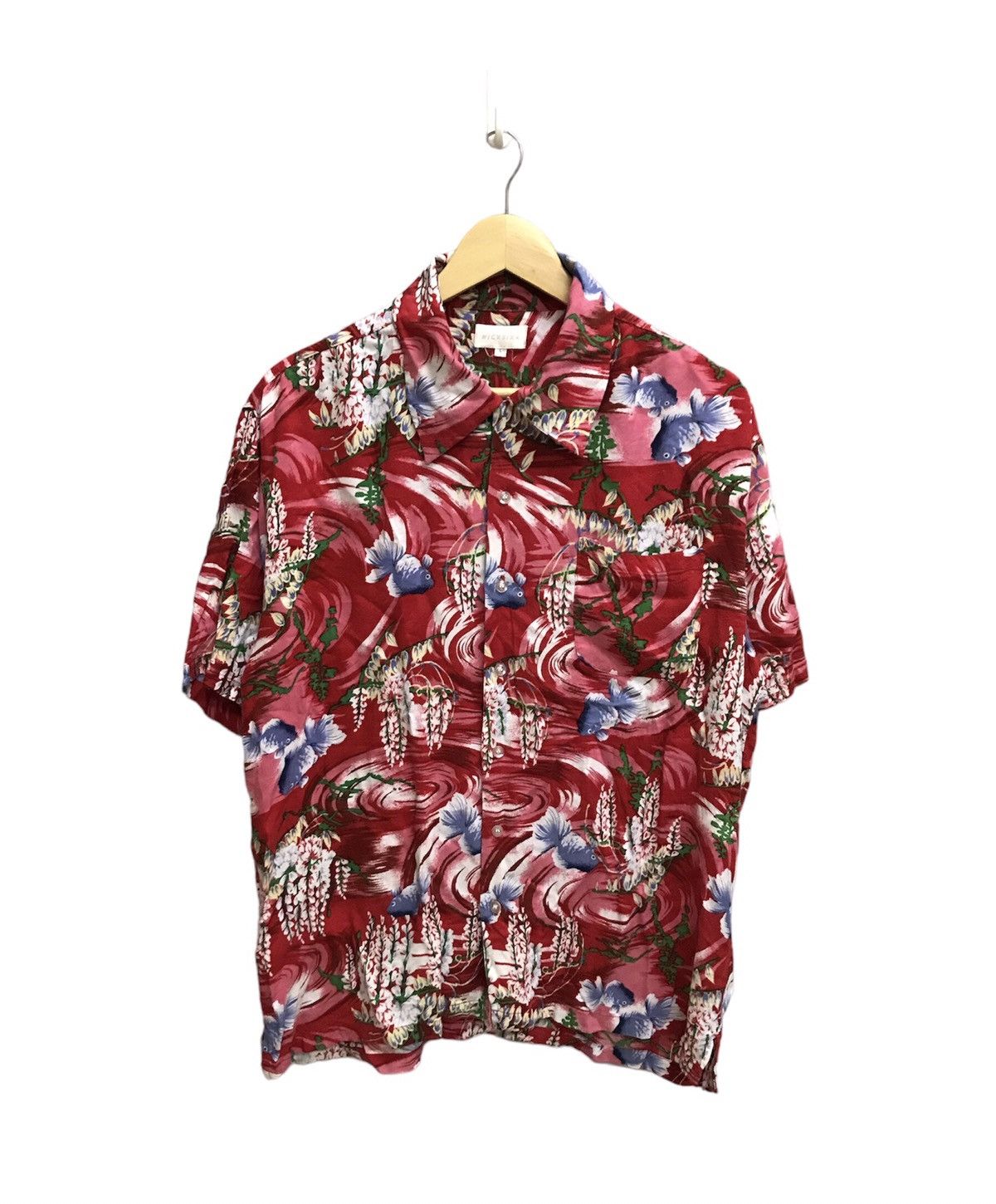 Japanese Brand VINTAGE NICXSIXX GOLD FISH HAWAIIAN RAYON SHIRT BUTTON UP Size US M / EU 48-50 / 2 - 1 Thumbnail