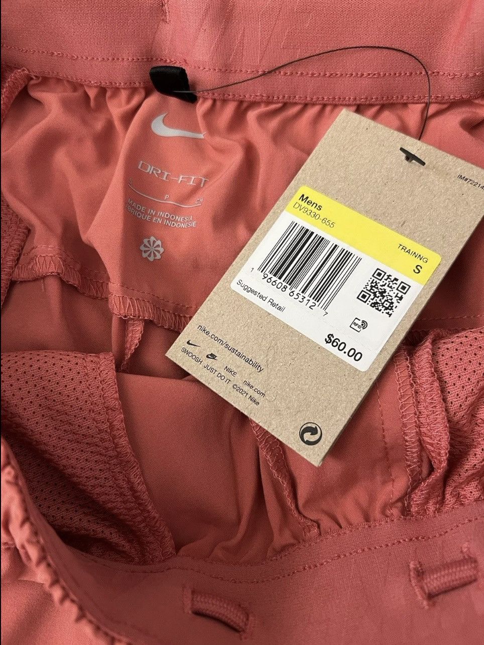 Nike Nike Unlimited 9" Dri-Fit Training Shorts Coral Size US 28 / EU 44 - 2 Thumbnail