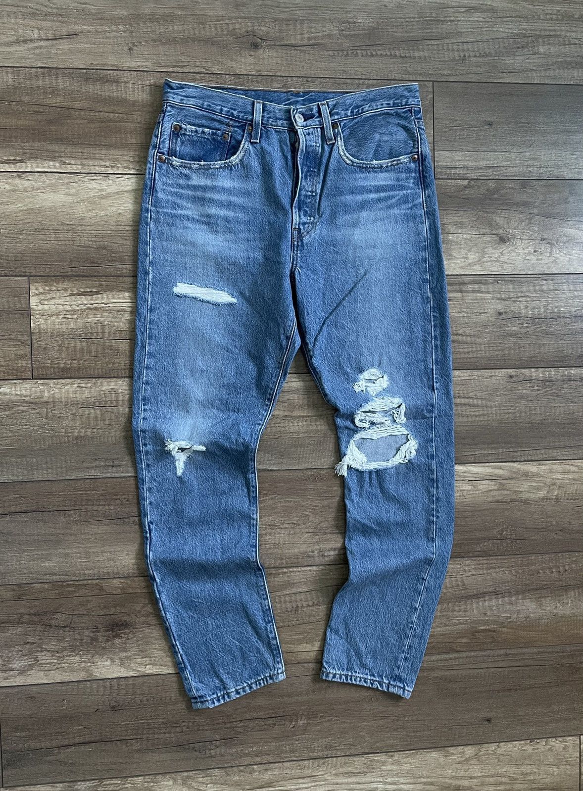 Levi's Levi’s 501 S Distressed Jeans Denim Pants Size US 32 / EU 48 - 1 Thumbnail