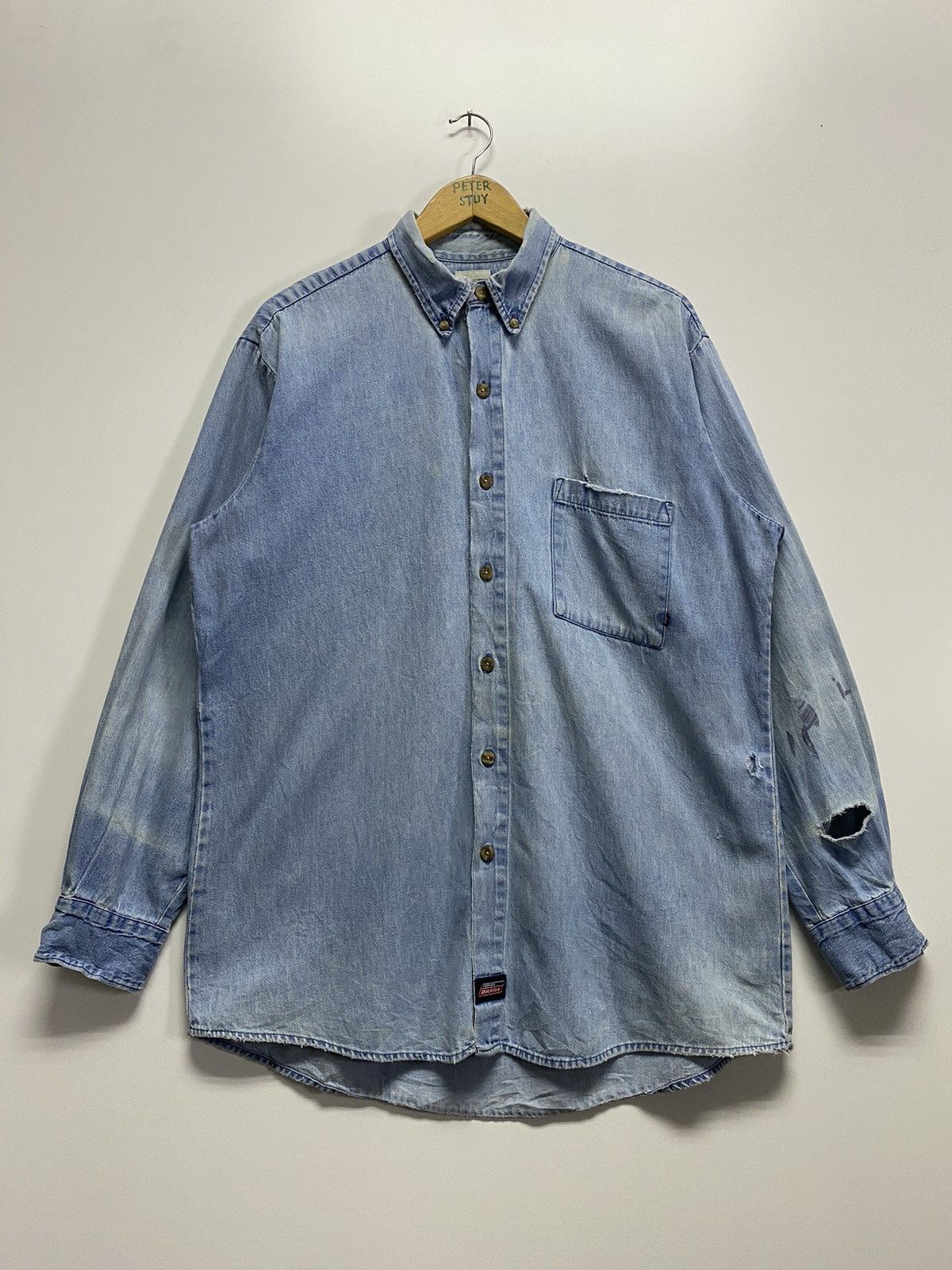 Dickies × Vintage Vintage Dickies Distressed Denim Size US L / EU 52-54 / 3 - 2 Thumbnail