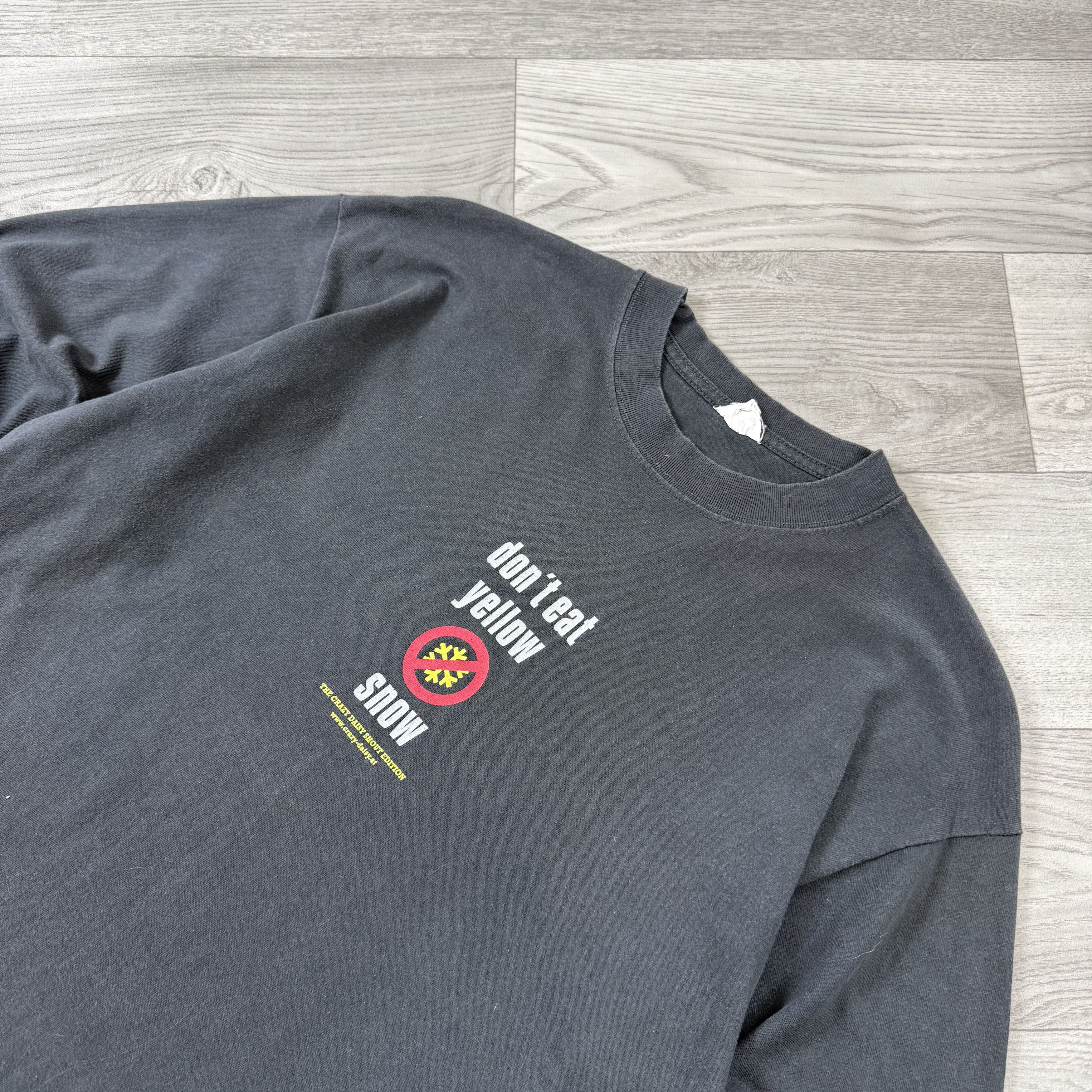 Vintage Vintage DON'T EAT YELLOW SNOW Graphic Longsleeve Tee Shirt L Size US L / EU 52-54 / 3 - 8 Thumbnail