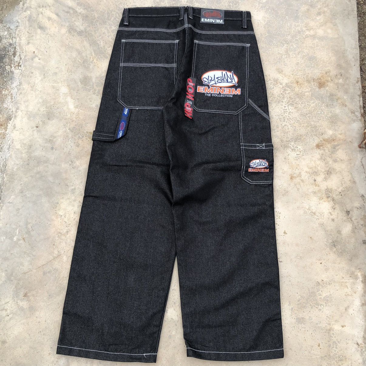 Pre-owned Jnco X Southpole Eminem Slim Shady Embroidery Jeans In Black