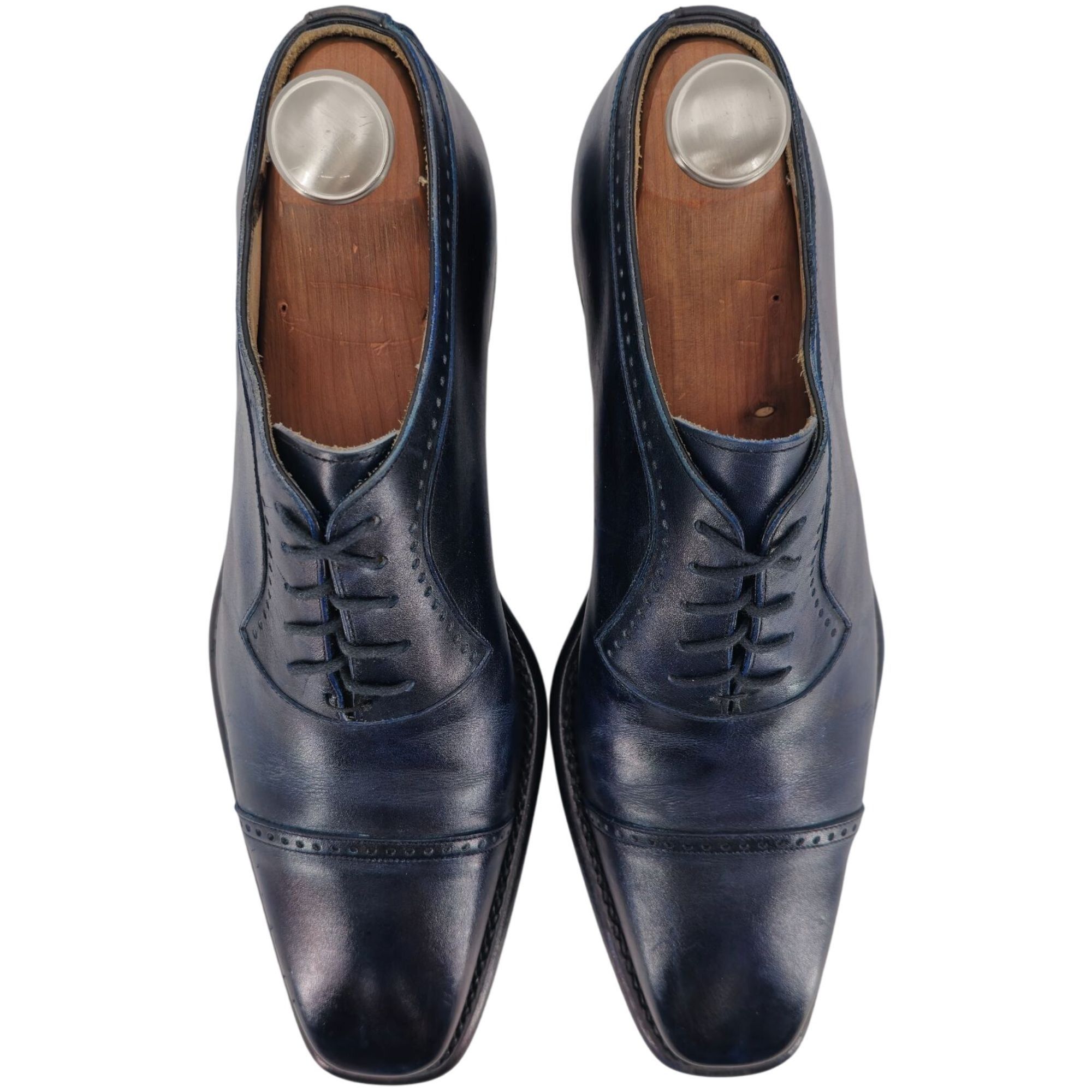 Barneys New York Calzoleria Harris Barneys New York Men 9.5 Blue Leather Shoe Size US 9.5 / EU 42-43 - 10 Thumbnail