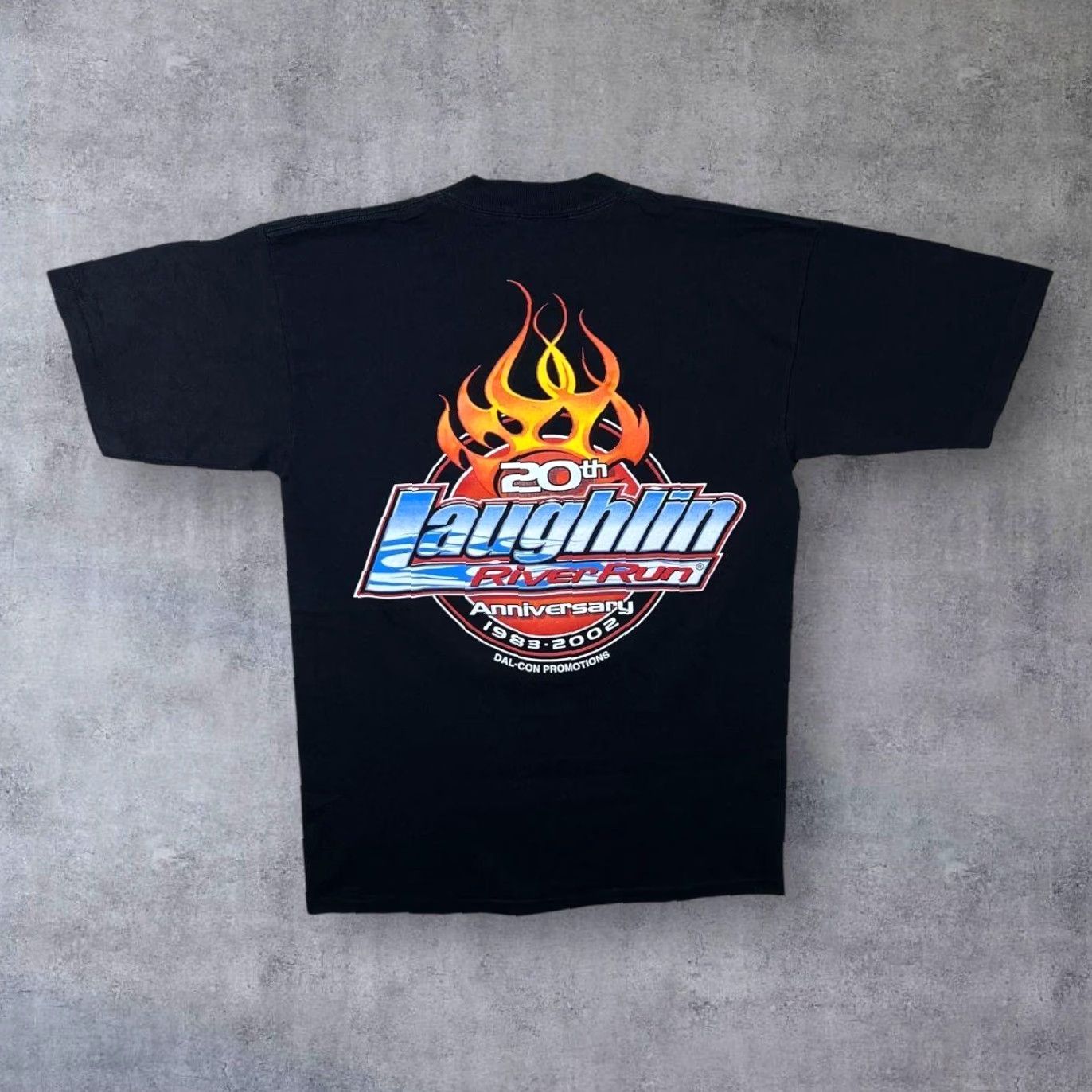 Vintage Laughlin River Run 1983 - 2002 50th Anniversary Souvenir Black T-Shirt Medium Shirt Mens Vintage Graphic Front Back Size US M / EU 48-50 / 2 - 2 Thumbnail