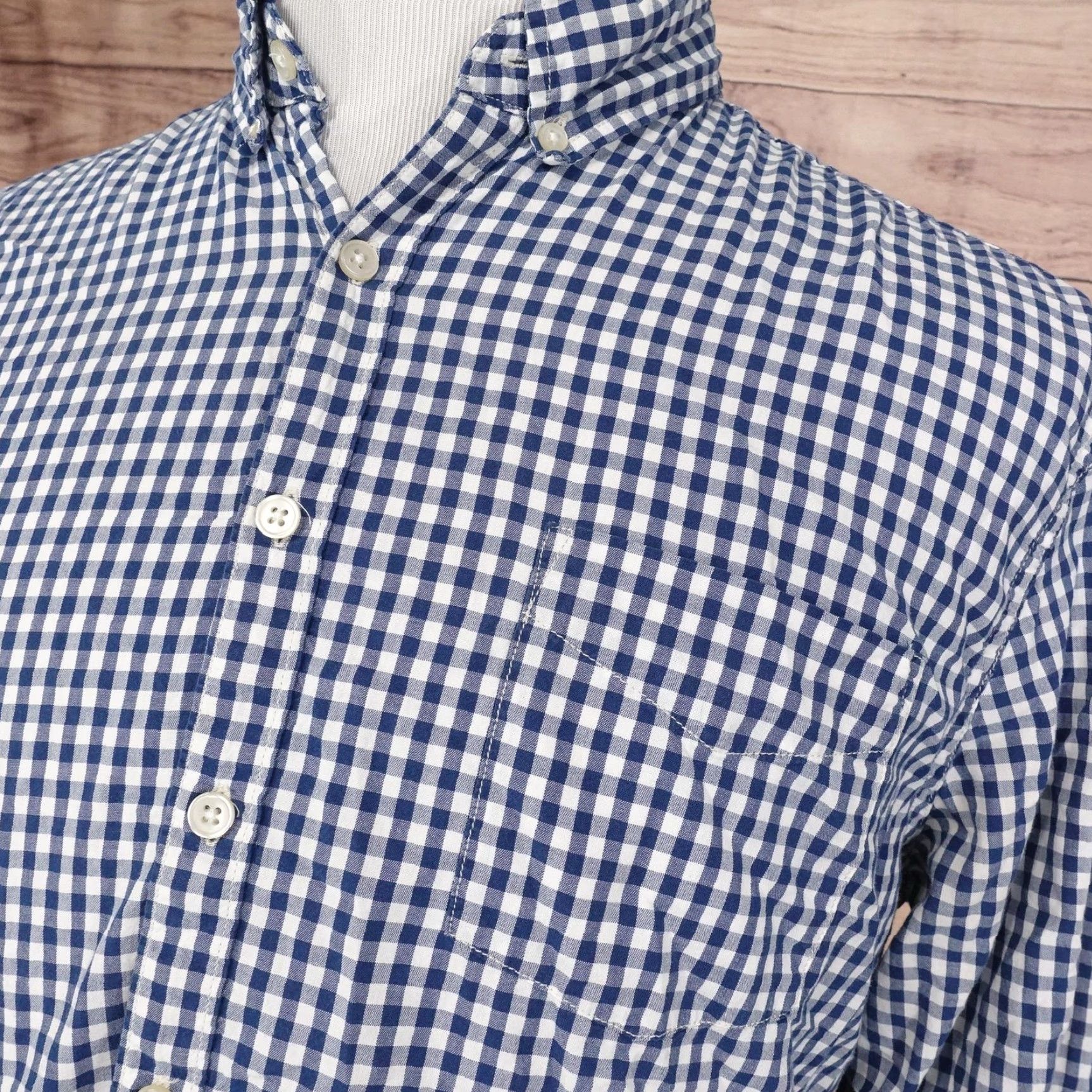 Lucky Brand VINTAGE Lucky Brand Shirt Men XL Cotton Gingham Plaid Button-Down Long Sleeve Casual Classic Size US XL / EU 56 / 4 - 2 Thumbnail