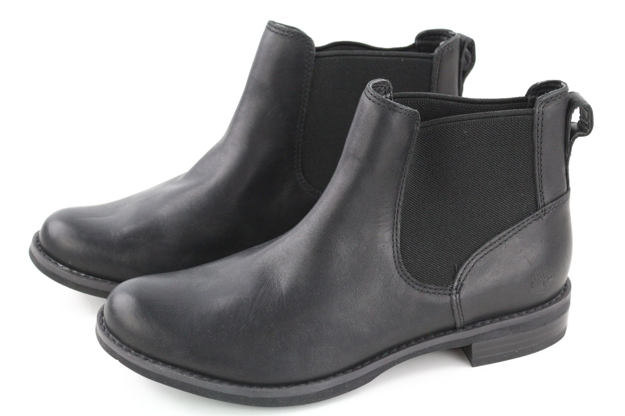 Timberland A1KHL UK4.5 Black Leather Pull Tab Boots Shoes 79954 Size US 7 / IT 37 - 2 Thumbnail