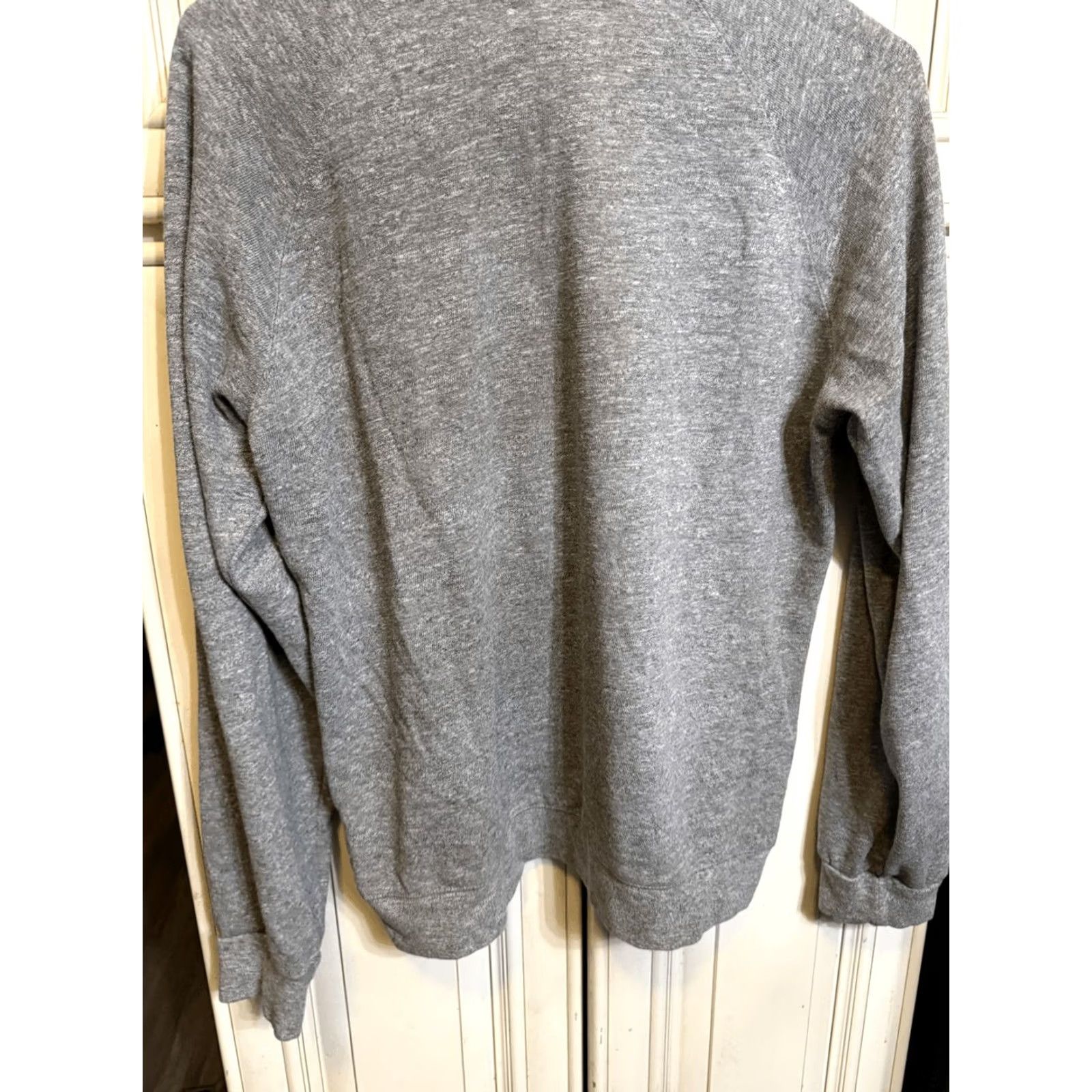 MONROW VINTAGE Monrow Women's Crew Neck Original Fleece Raglan Pullover Gray M Size M / US 6-8 / IT 42-44 - 3 Thumbnail