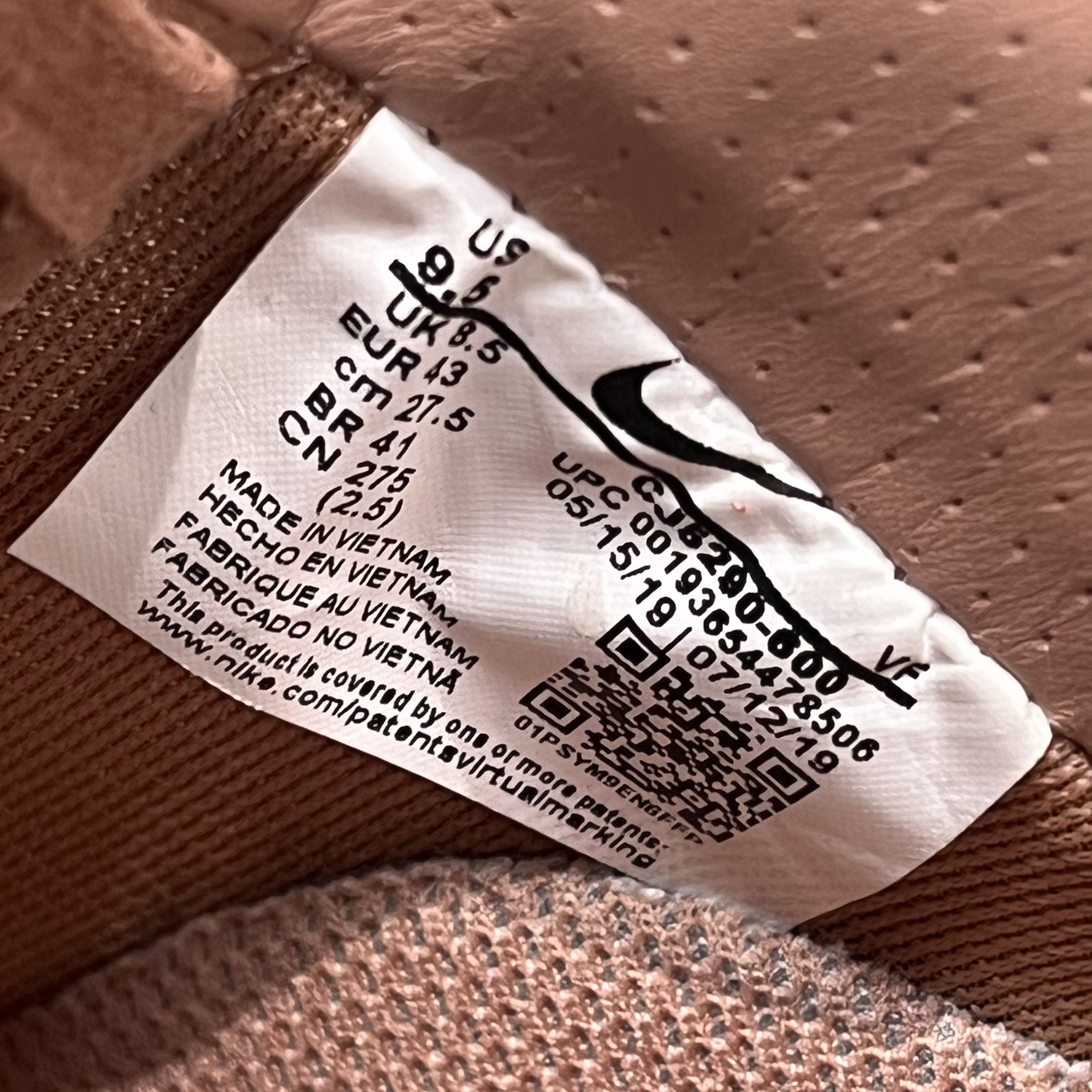 Nike Nike Air Force 1 Low Clot Rose Gold Silk (Regular Box) Size US 9.5 / EU 42-43 - 6 Thumbnail