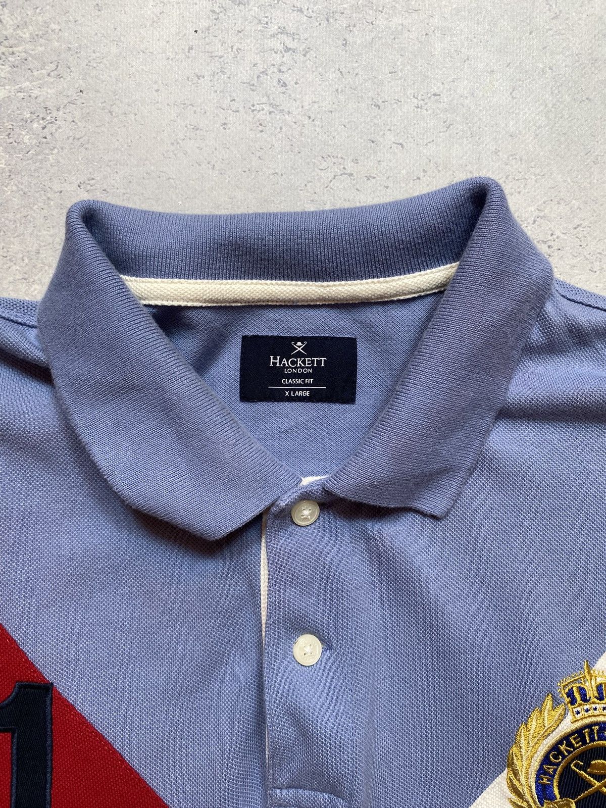 Hackett Mens Hackett London Classic Fit Polo Size XL With Big Logo Size US XL / EU 56 / 4 - 9 Thumbnail