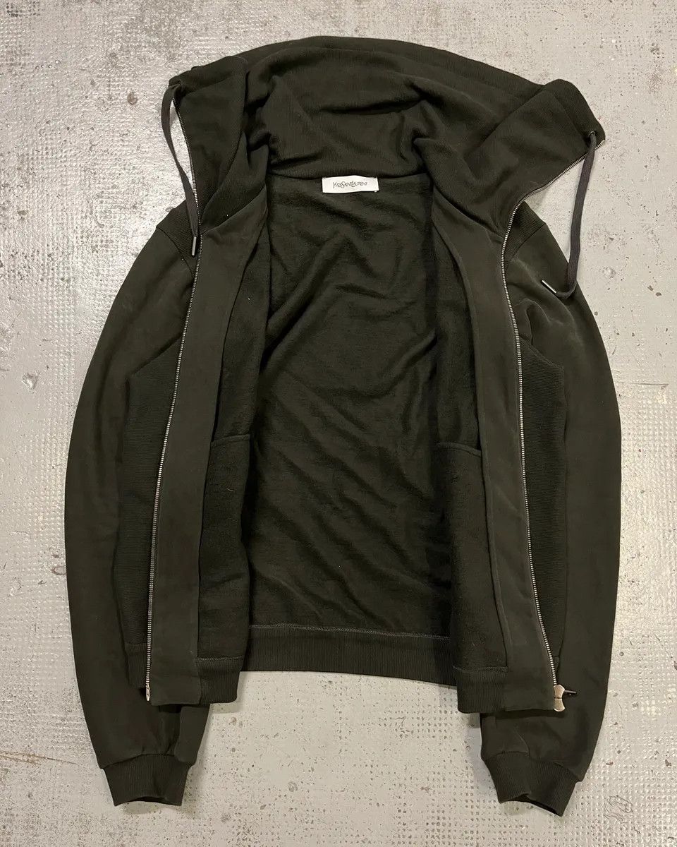 Yves Saint Laurent 2000s Yves Saint Laurent Khaki High Collar Zip-up Sweater Size US M / EU 48-50 / 2 - 10 Thumbnail