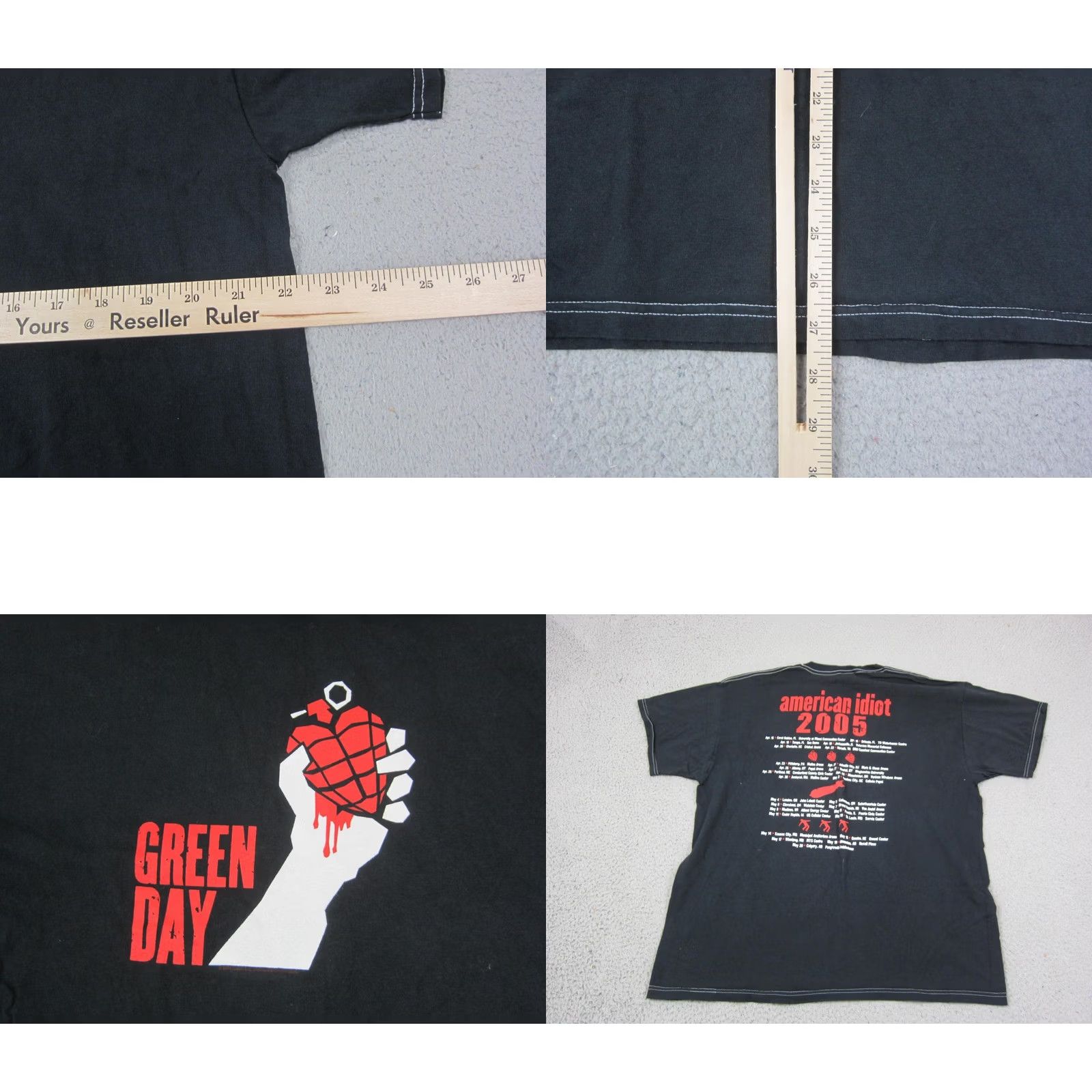 Fruit Of The Loom VINTAGE Nike Shirt Mens XL Black American Idiot 2005 Tour Size US XL / EU 56 / 4 - 8 Thumbnail