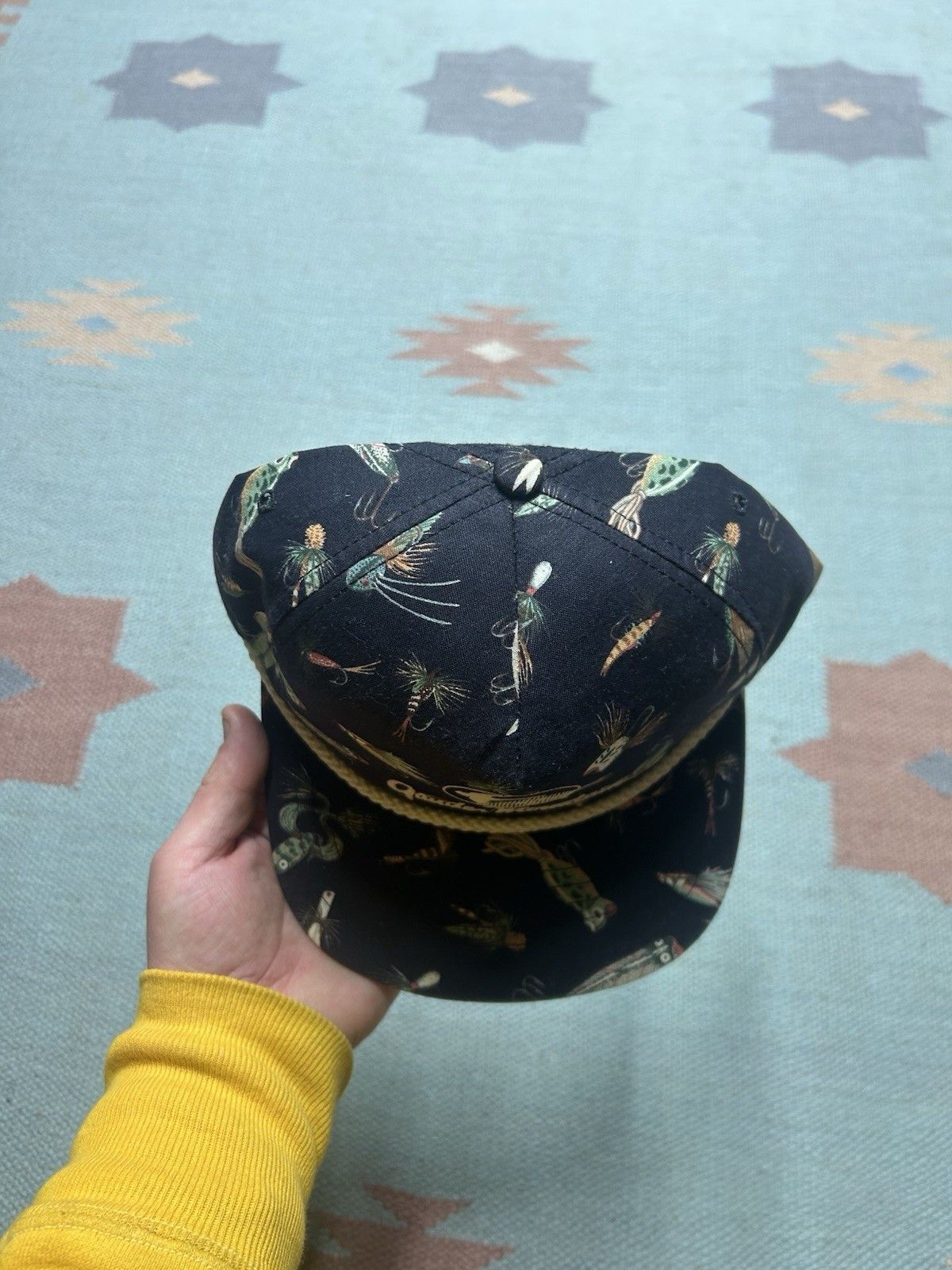 Vintage Vtg 90s SnapBack hat gander mountain fishing all over USA Size ONE SIZE - 3 Thumbnail