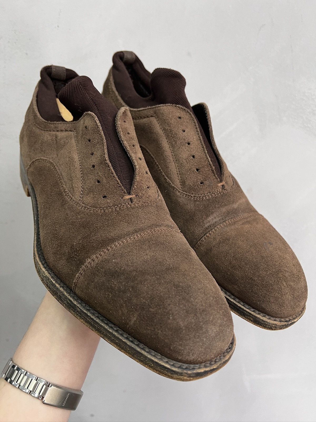 Paciotti Suede leather paciotti guidi style low boots avant garde y2k Size US 8 / EU 41 - 3 Thumbnail