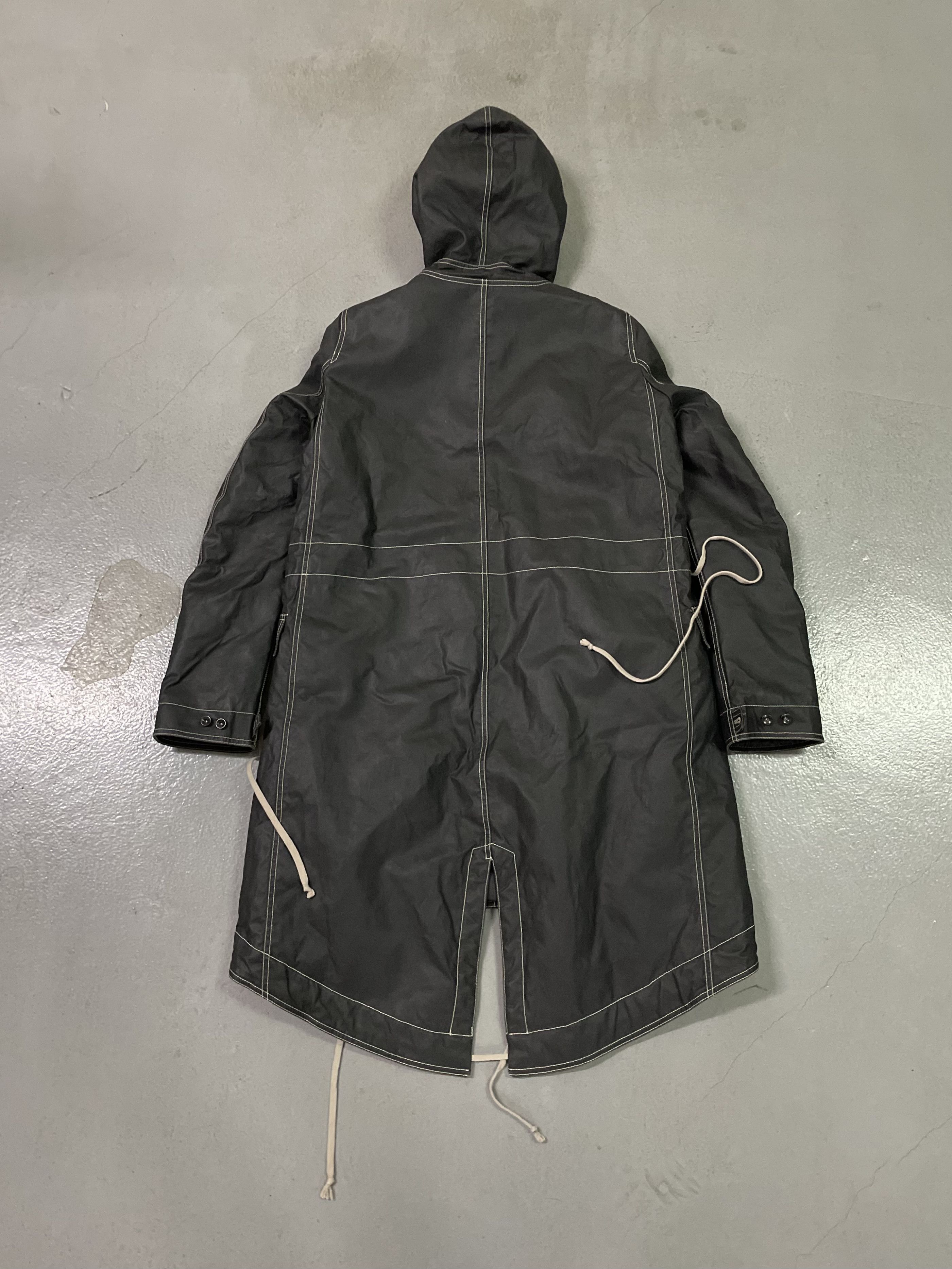Rick Owens Rick Owens Waxed Hooded Parka Jacket Size US XS / EU 42 / 0 - 2 Thumbnail