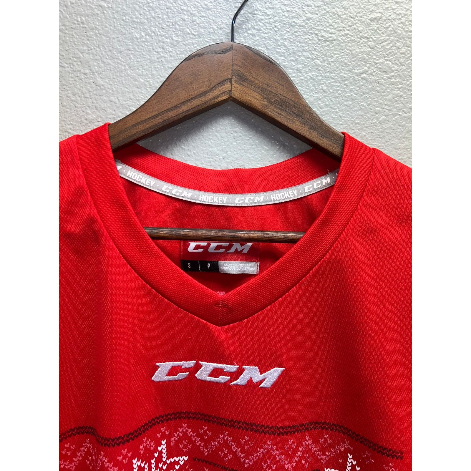 Ccm CCM Hockey Red Jersey Top Christmas Winter Y2K Small Size US S / EU 44-46 / 1 - 6 Thumbnail