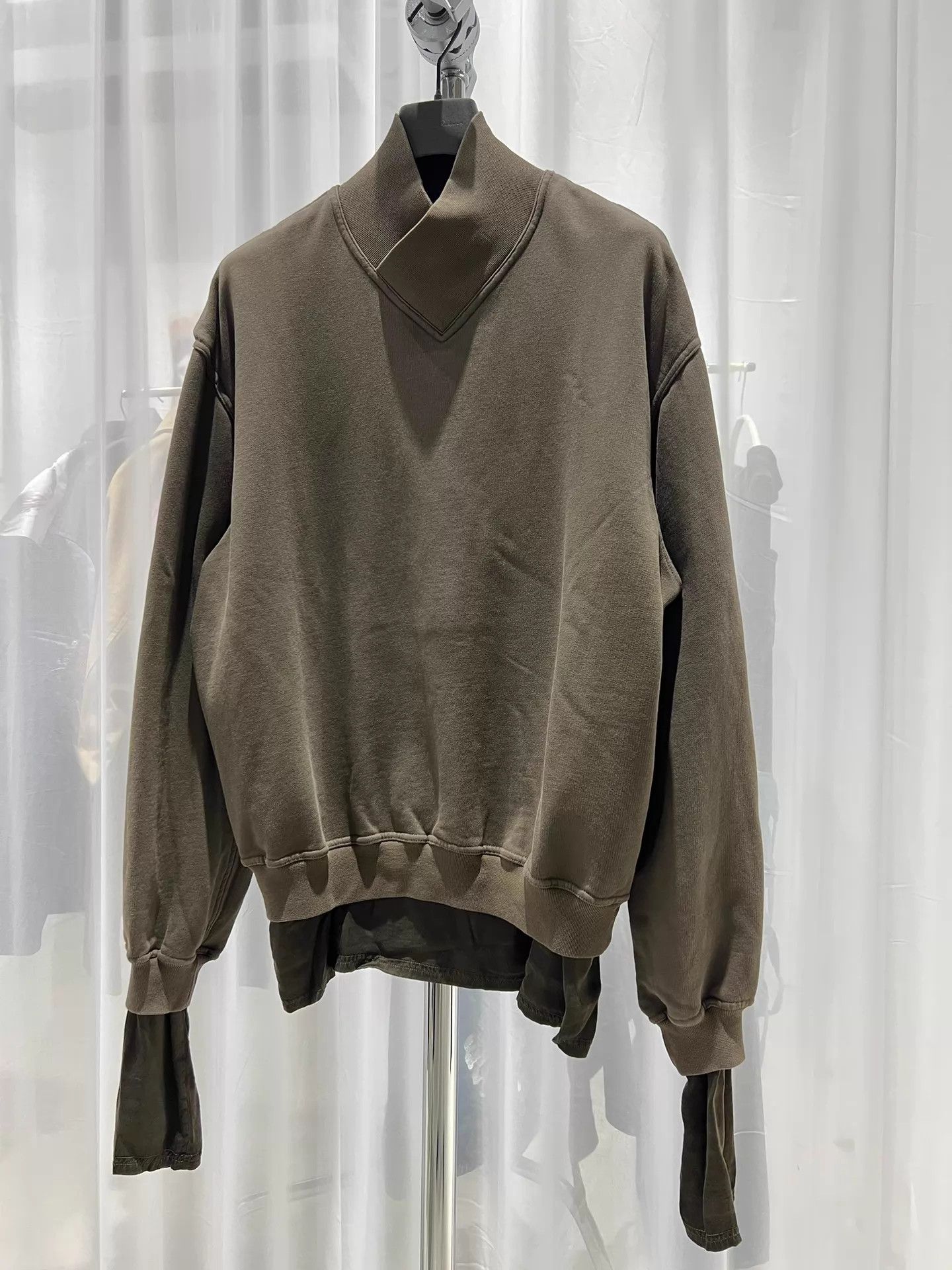 Haider Ackermann Haider Ackermann 15AW Brown Silk-Lined Mud-Dyed Hoodie Size US M / EU 48-50 / 2 - 2 Thumbnail