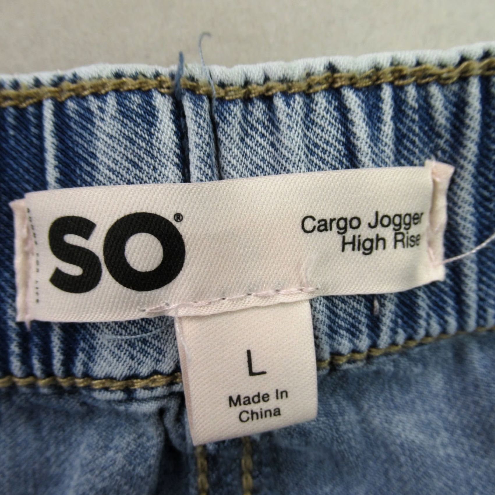 Vintage SO Pants Womens Large Hiking Pockets Drawstring Cargo Outdoors Blue Jogger Size 36" / US 14 / IT 50 - 3 Thumbnail