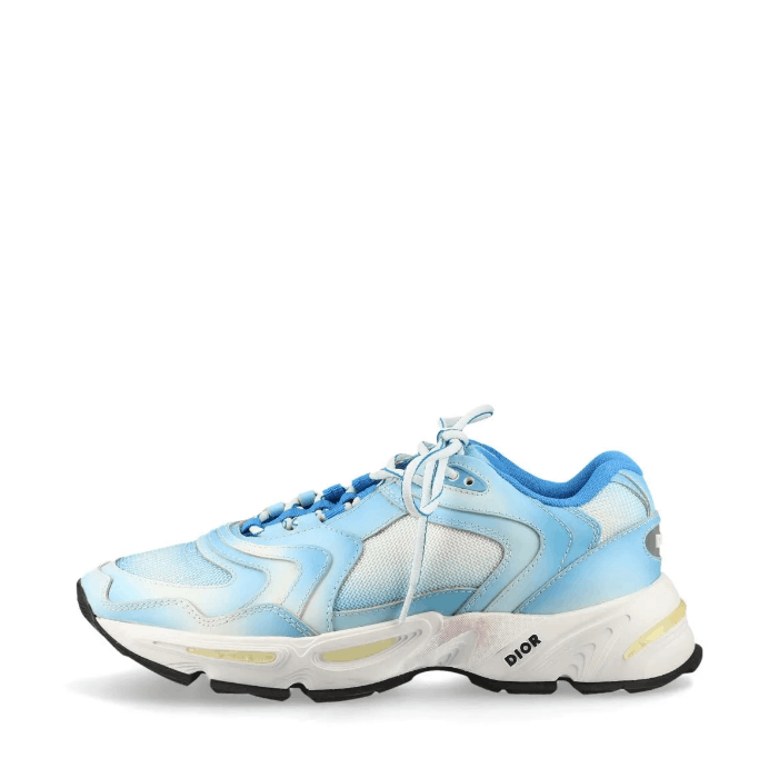 Dior CD1 Leather Fabric Men's Sneakers Blue x White Size US 8 / EU 41 - 1 Thumbnail