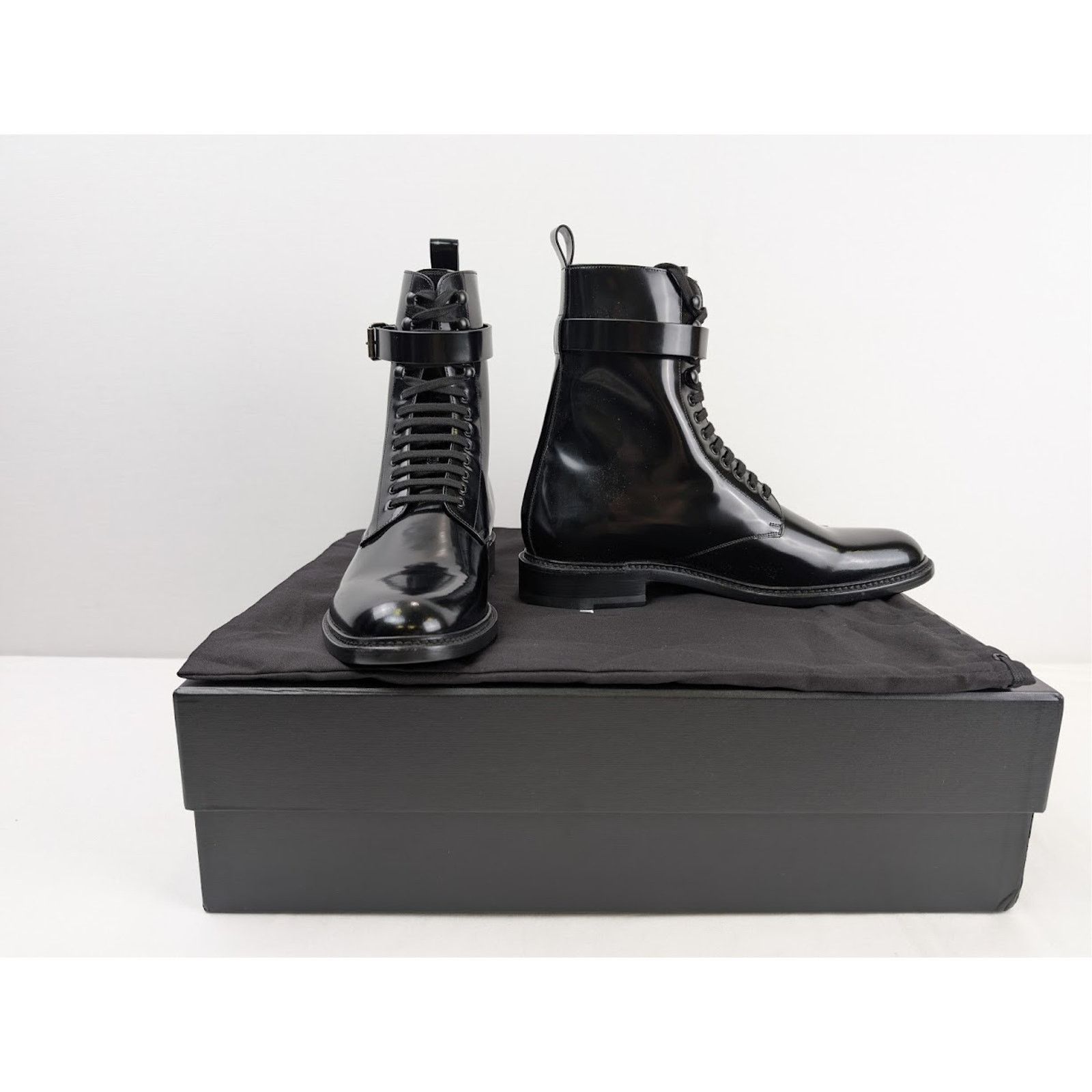 Saint Laurent Paris o1rshd1 Army 20 Lace Up Boots in Nero Size US 11 / EU 44 - 15 Thumbnail