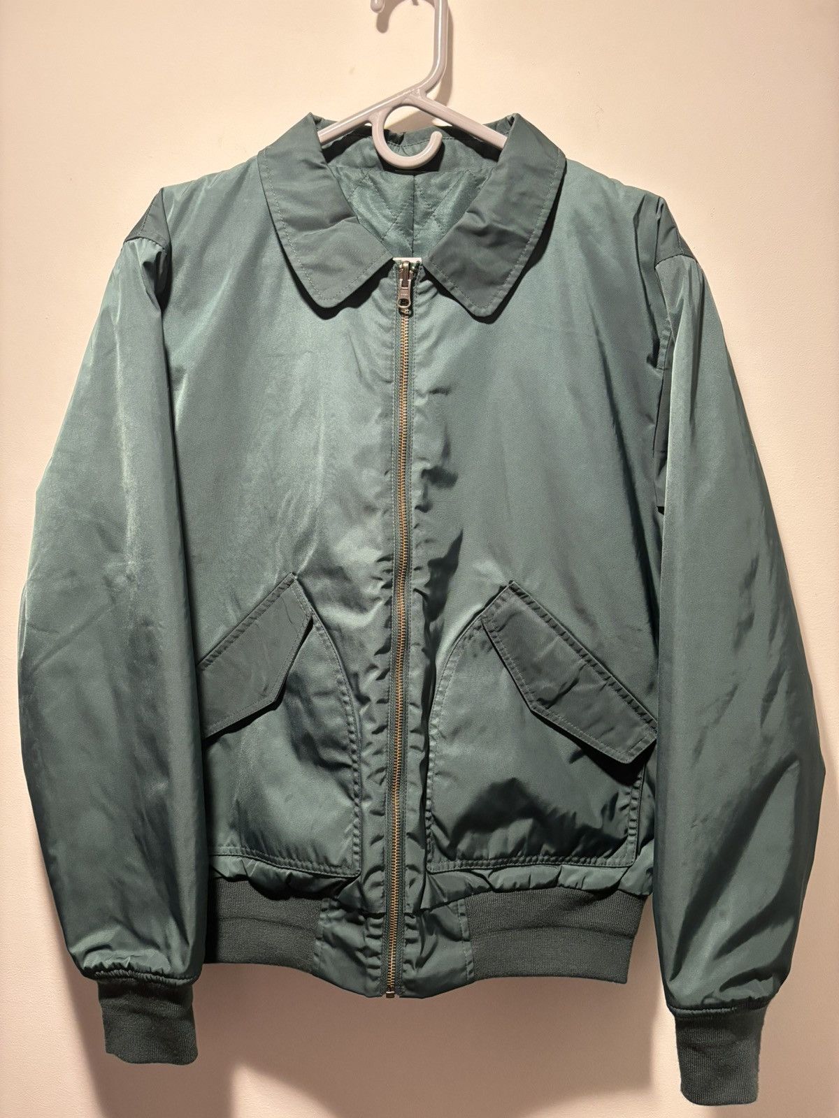 image of Stussy Reversible Bomber Jacket in Emerald Green, Men's (Size Medium)
