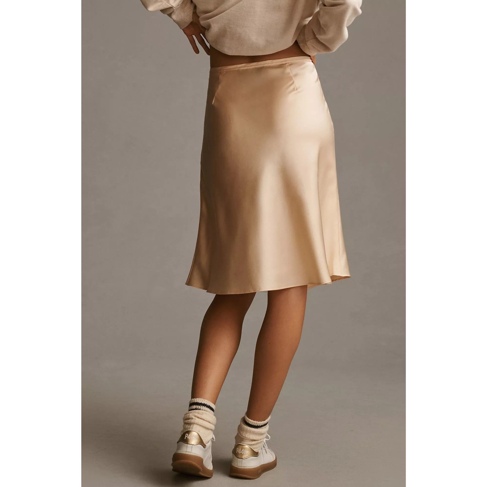 Anthropologie Sunday In Brooklyn Pearl Satin Skirt Size 27" / US 4 / IT 40 - 4 Thumbnail
