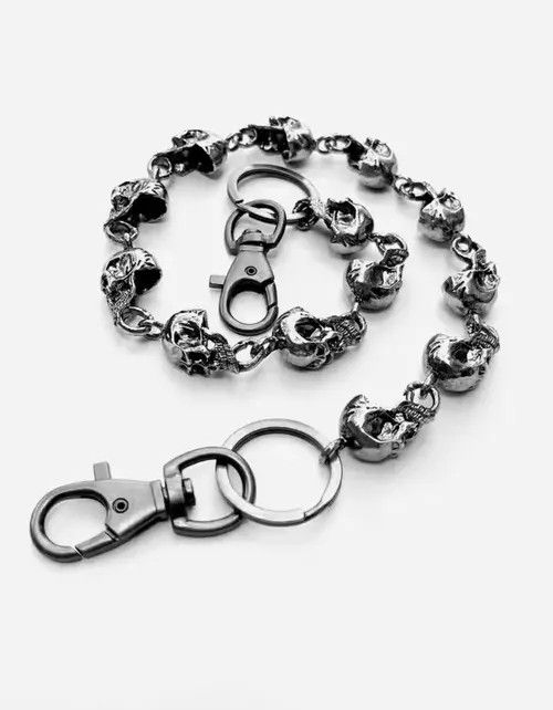 Jewelry Pocket Chain Skull Punk Rock Link Gothic Death Wallet Demon Size ONE SIZE - 2 Thumbnail