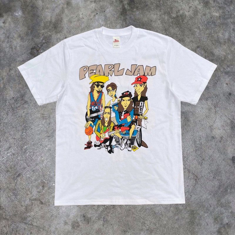 image of Pearl Jam X World Jam Tour X Band Tees X Fan Bbboottlegg in White, Men's (Size Medium)