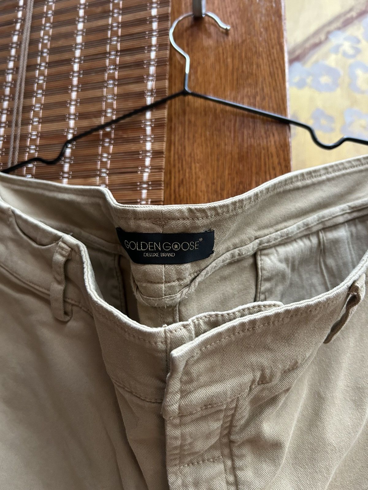 Golden Goose Golden Goose Deluxe Brand Mens Khaki Chino Pants Straight L Size US 34 / EU 50 - 6 Thumbnail