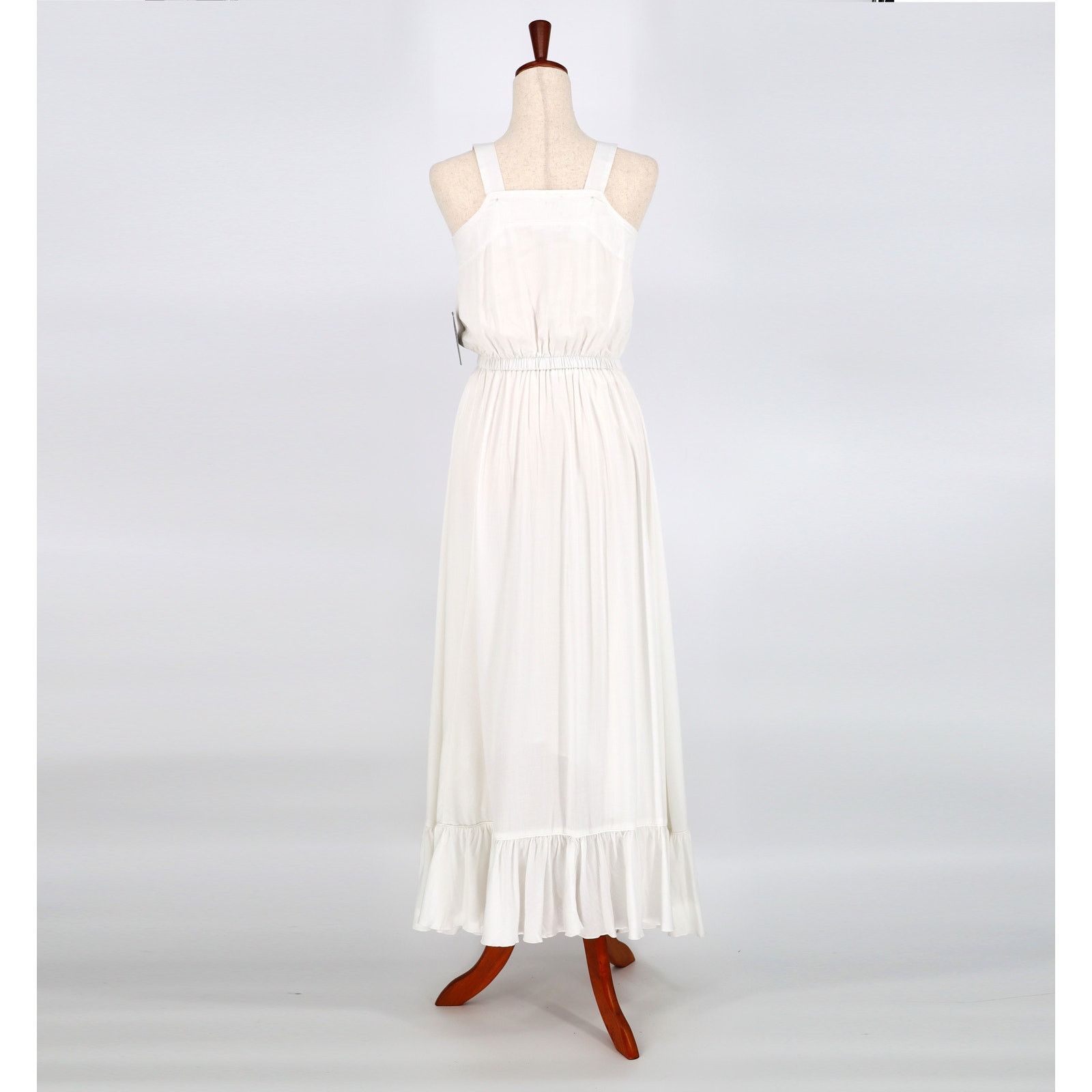 Splendid Splendid Women White Viscose Ruffle Maxi Flare Sundress M Size M / US 6-8 / IT 42-44 - 5 Thumbnail
