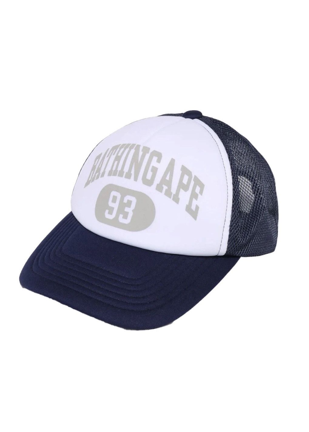 Bape BAPE Bathing Ape Hat 93 Mesh Trucker Hat Navy/Blue Size ONE SIZE - 1 Thumbnail