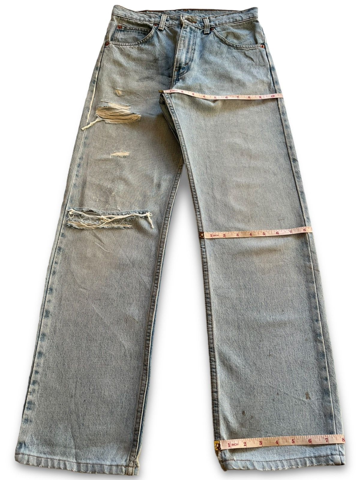 Levi's × Levi's Vintage Clothing Vintage 80s Levis 607 Orange Tab Distressed Loose Jeans Size US 28 / EU 44 - 14 Thumbnail