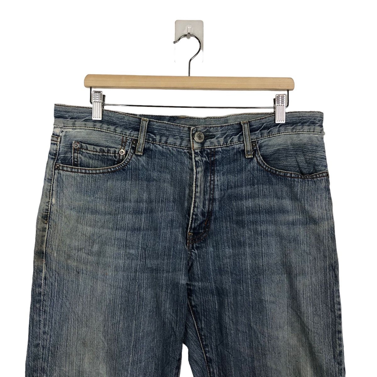 Japanese Brand 🔥RARE PUNK STYLE DISTRESSED DENIM JEANS ISSEY MIYAKE JAPAN Size US 34 / EU 50 - 3 Thumbnail