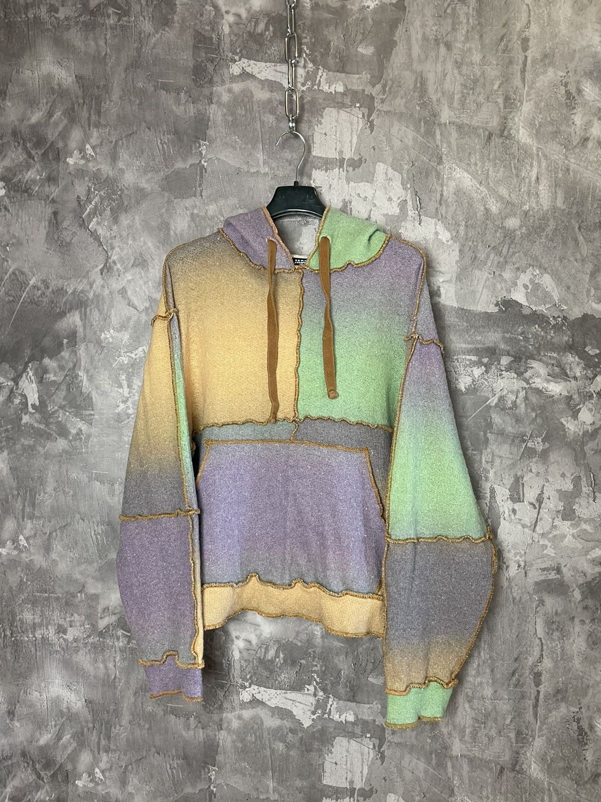 Hype Jaded London Streetwear Jaded London Patchwork Colorful Hoodie Y2k Style Grailed