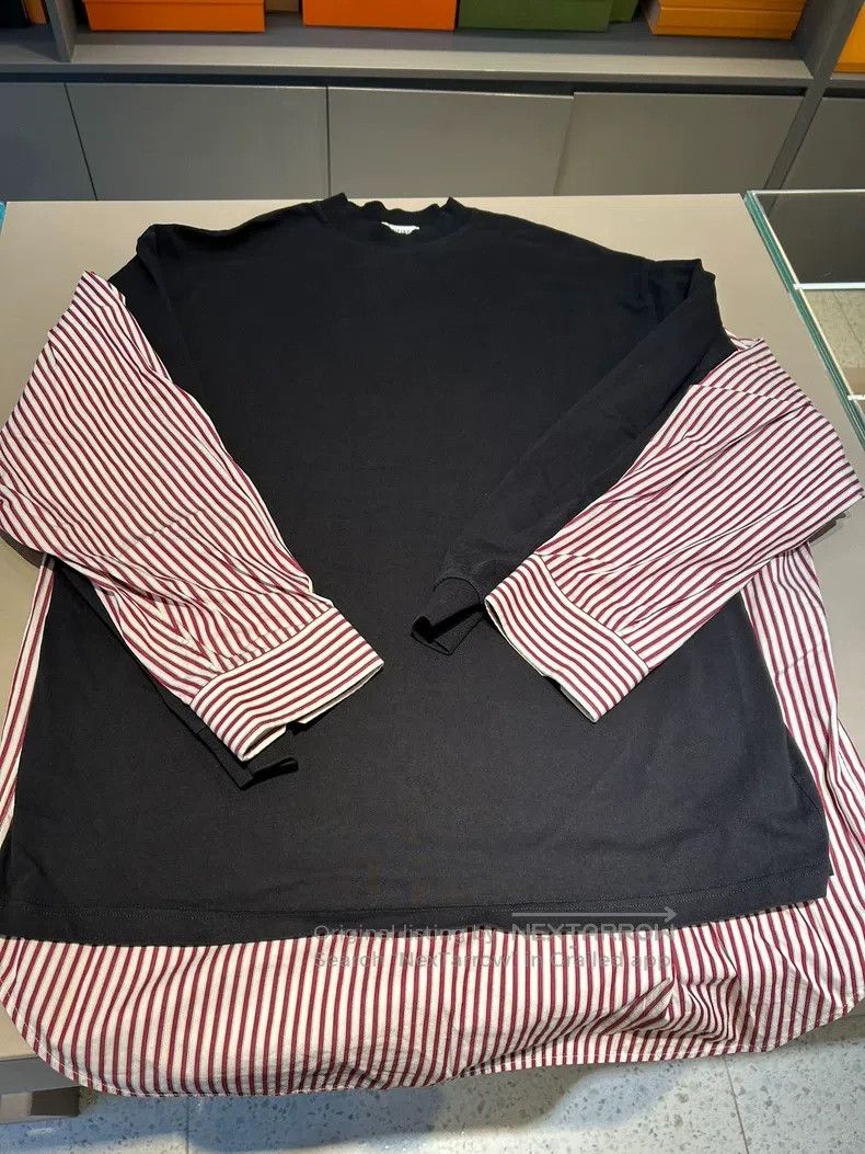 Balenciaga Balenciaga Pink striped faux two-piece long-sleeve shirt Size XXS / US 00 / IT 34 - 5 Thumbnail