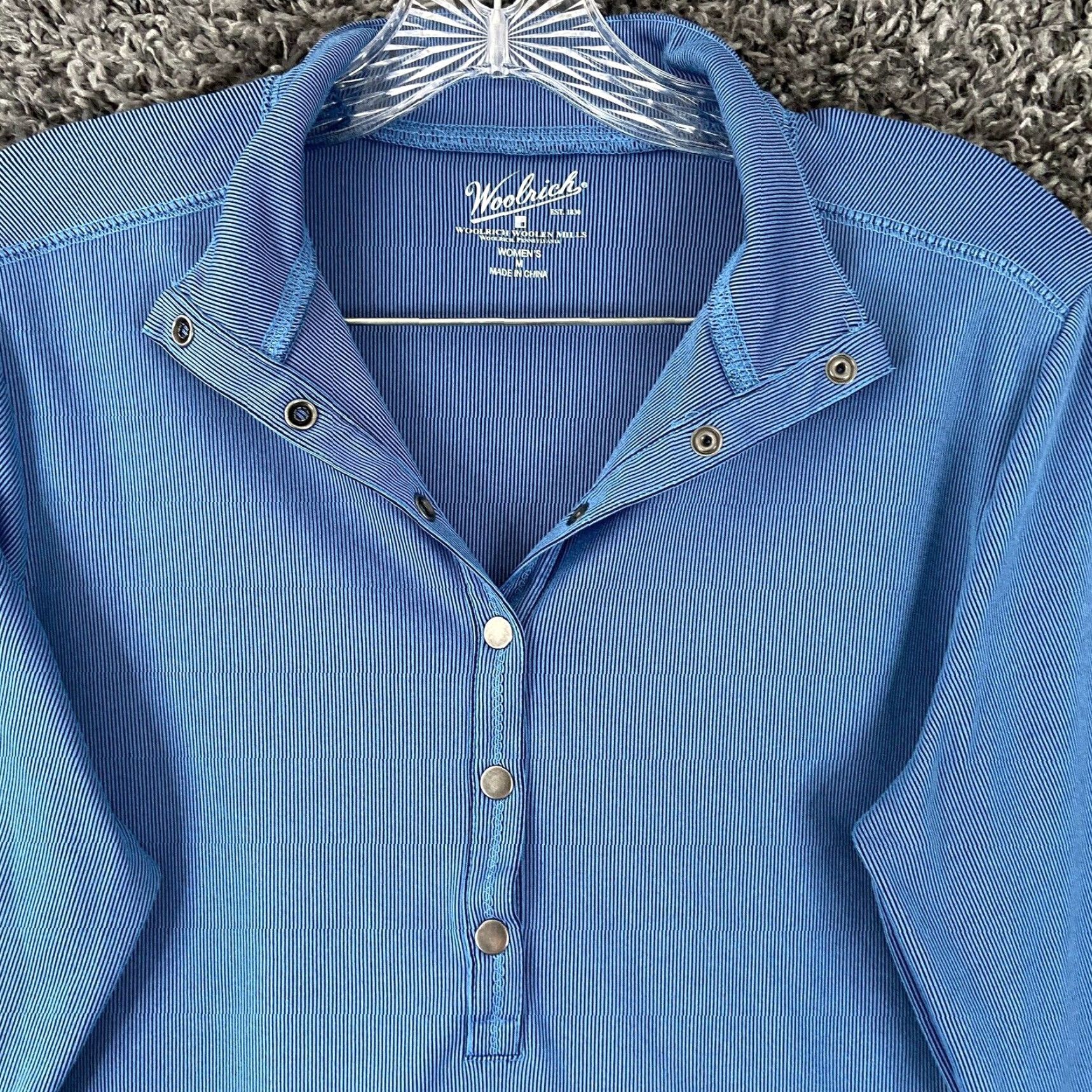 Vintage Woolrich Woolen Mills Women's Activewear Long Sleeve Pullover Top M Blue Size M / US 6-8 / IT 42-44 - 5 Thumbnail