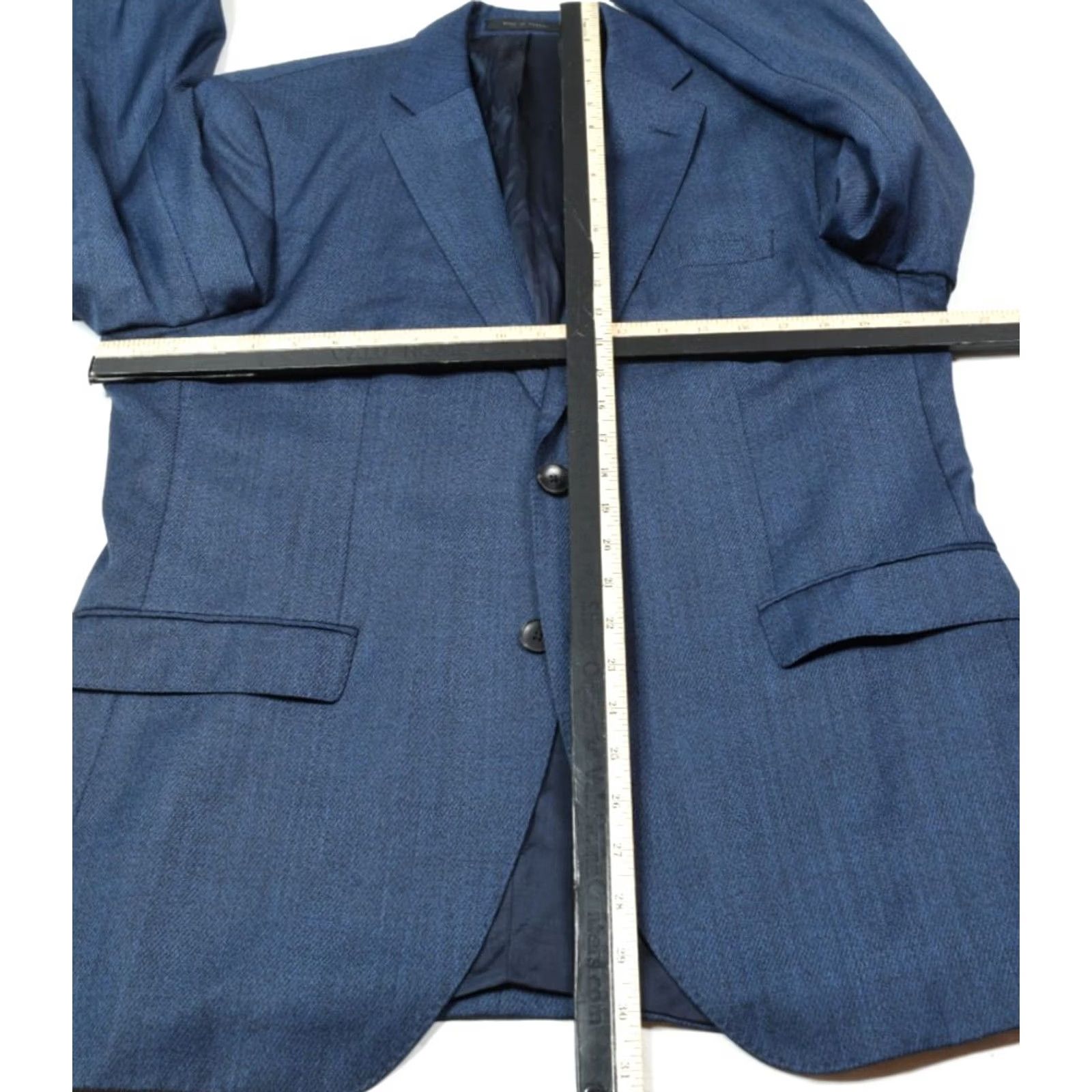 Hugo Boss HUGO BOSS Blazer Blue Wool Super 130s Guabello Two-Button Slim Fit Jacket/L Blazer Size 42R - 6 Thumbnail