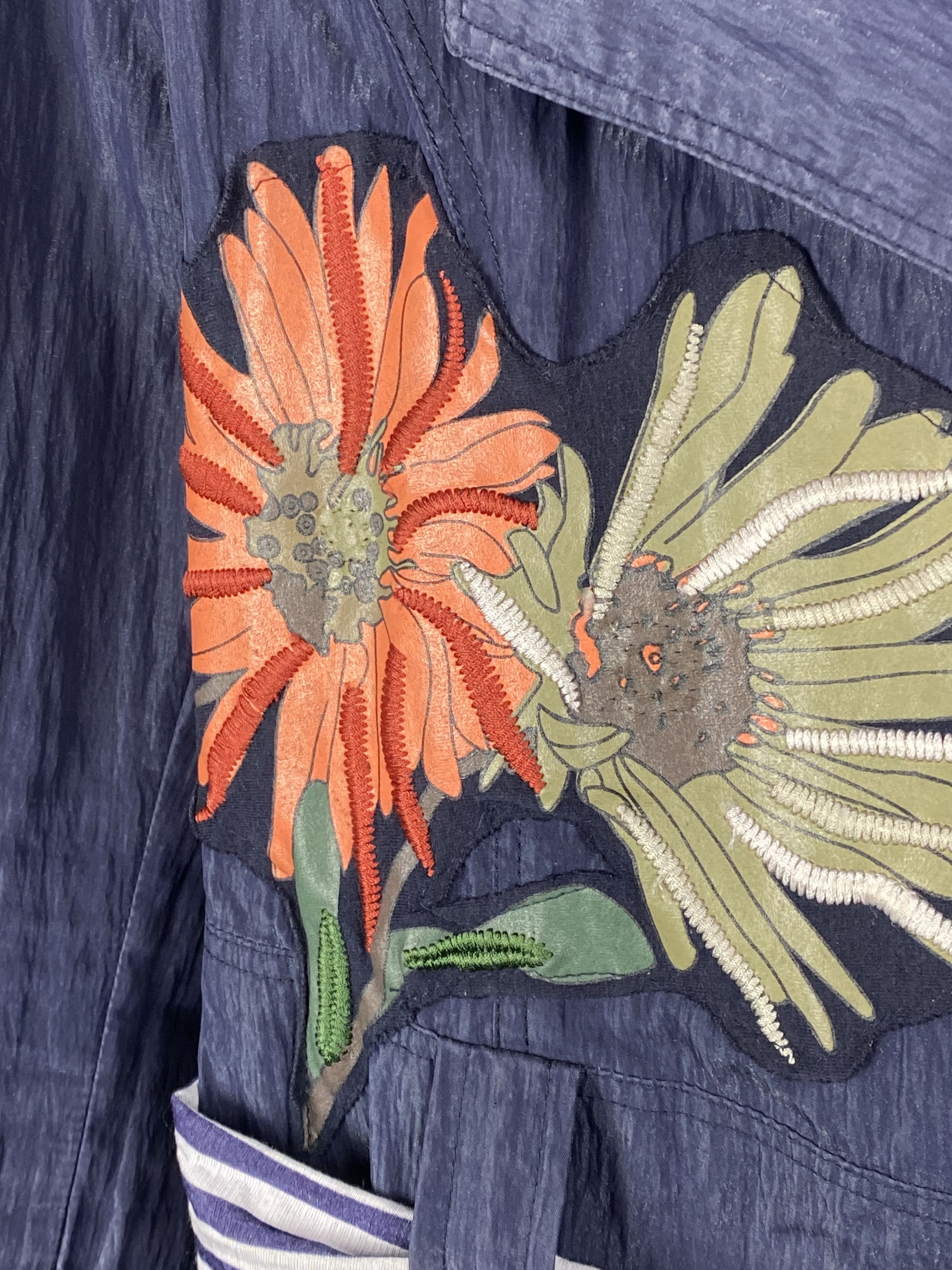 Dolce & Gabbana DOLCE & GABANNA Vintage Trench COAT Embroidered Flowers Size L / US 10 / IT 46 - 5 Thumbnail