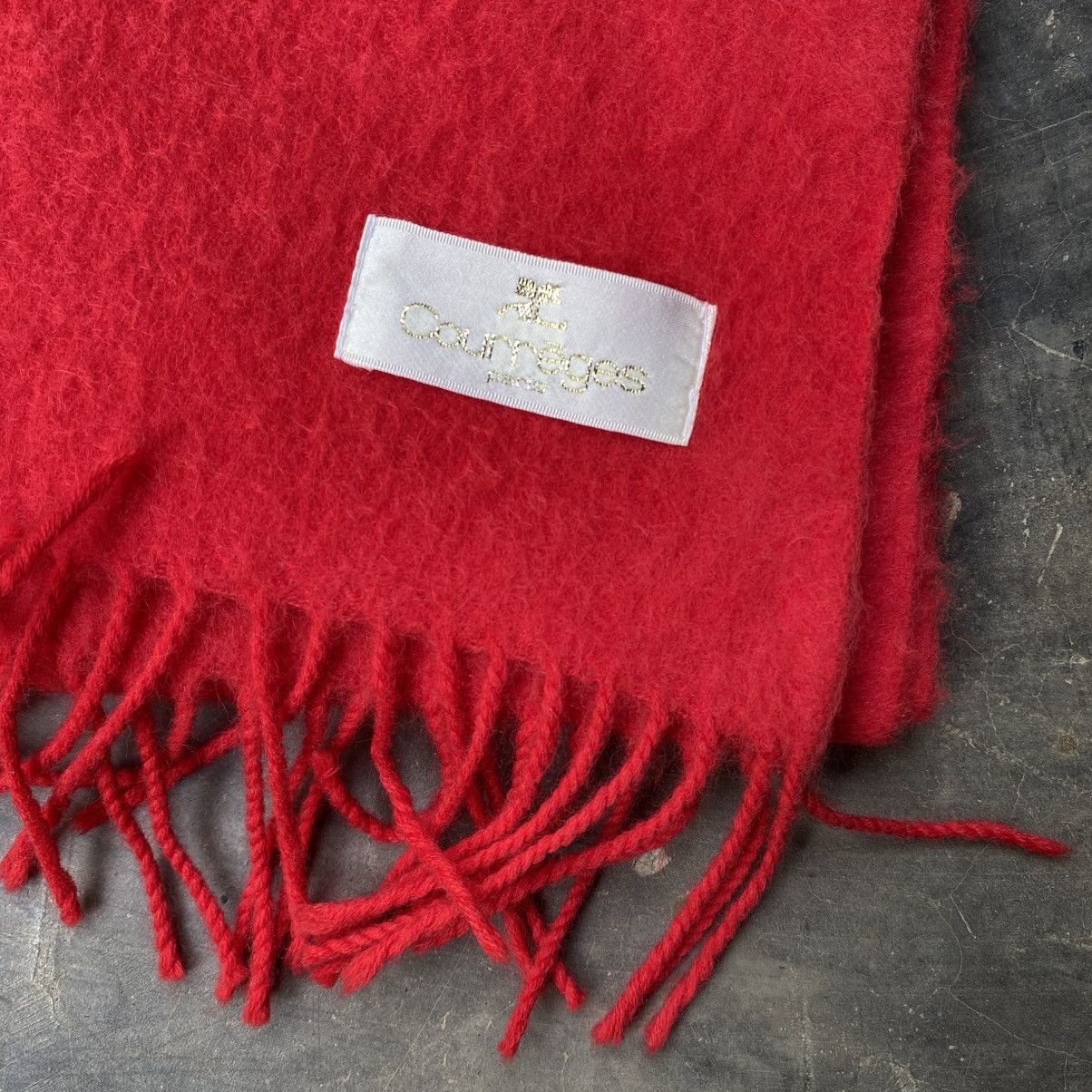 Courreges Courreges 100% Red Wool Scarf – Soft & Cozy Size ONE SIZE - 16 Thumbnail