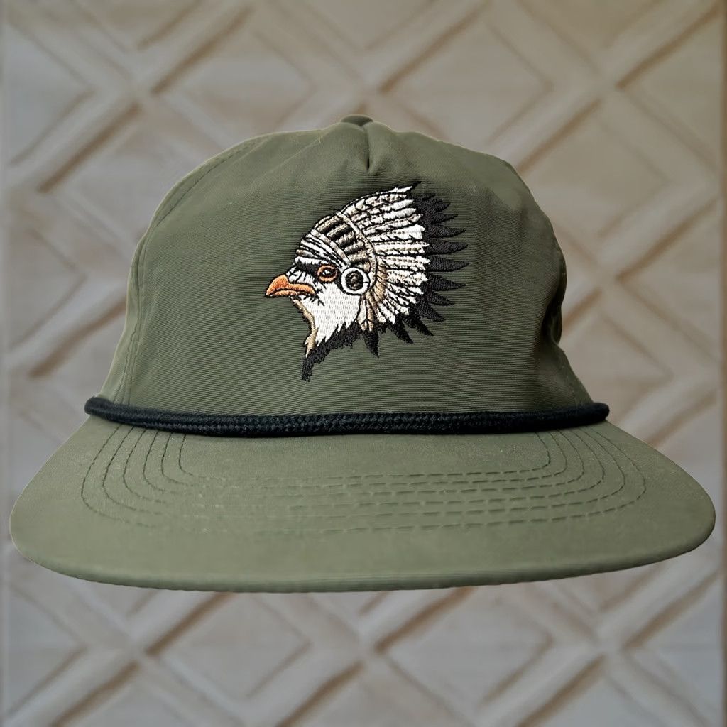 Native Brist Blanks Final Rise Eagle Wearing Headdress Snapback Hat Unisex Adults One Size Multicolor Snapback 80s 90s Animals Mens Womens Size ONE SIZE - 1 Thumbnail
