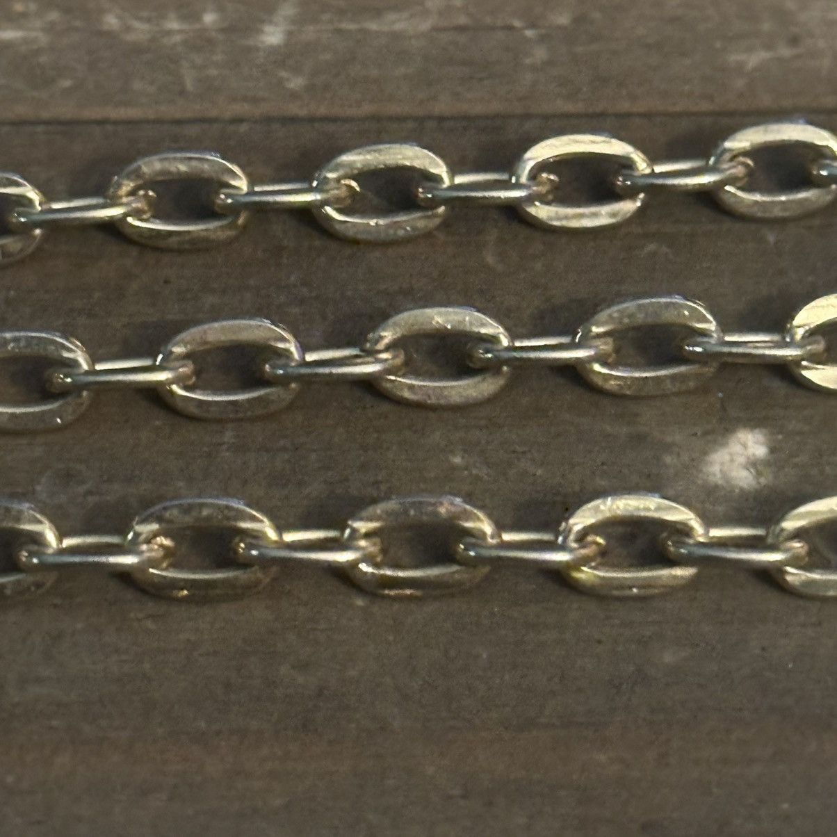 Vintage Vintage gold tone flat cable link chain necklace Size ONE SIZE - 3 Thumbnail