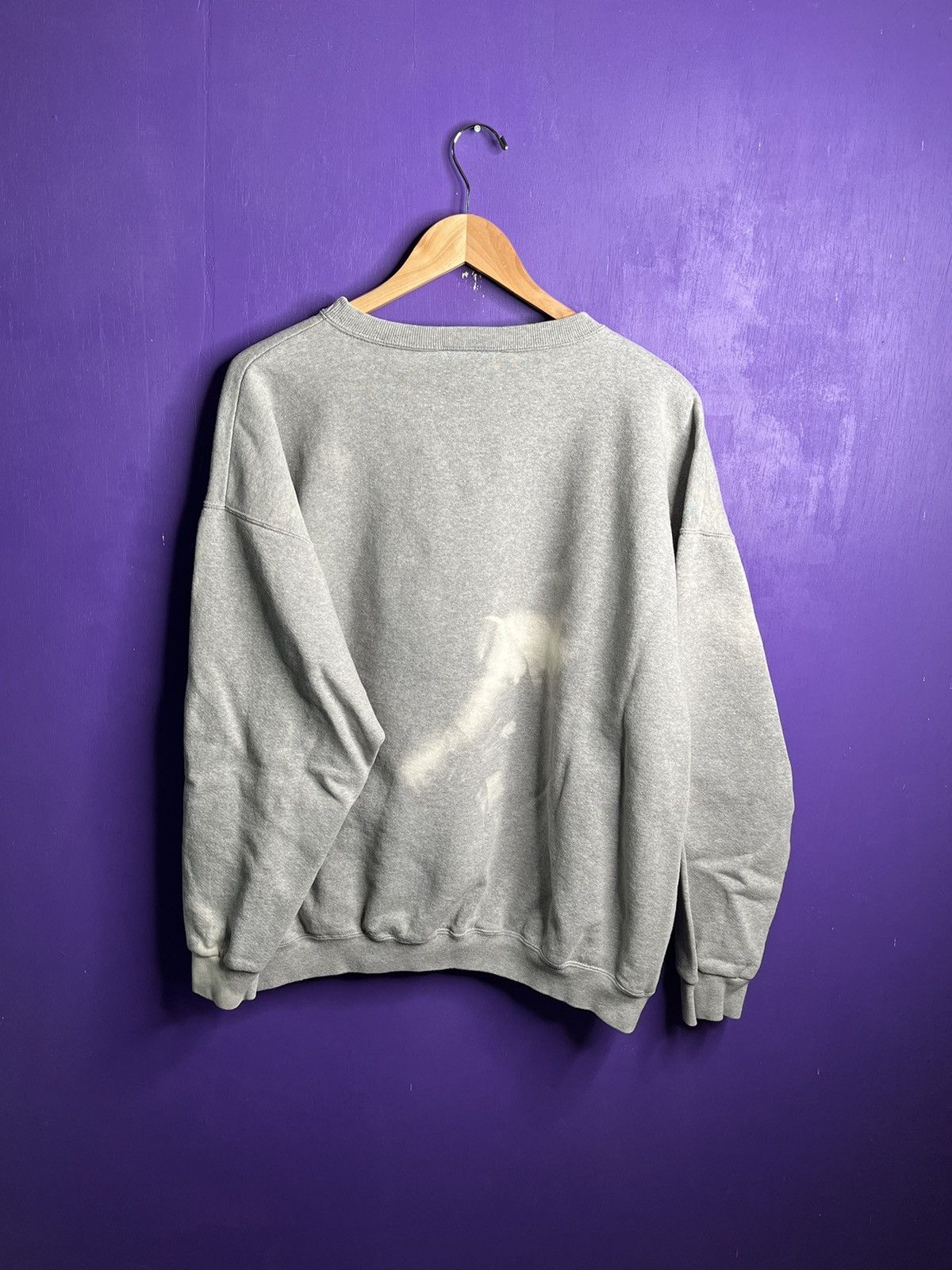 Adidas × Vintage Vintage 90s Adidas logo bleached grey crewneck Size US XL / EU 56 / 4 - 2 Thumbnail