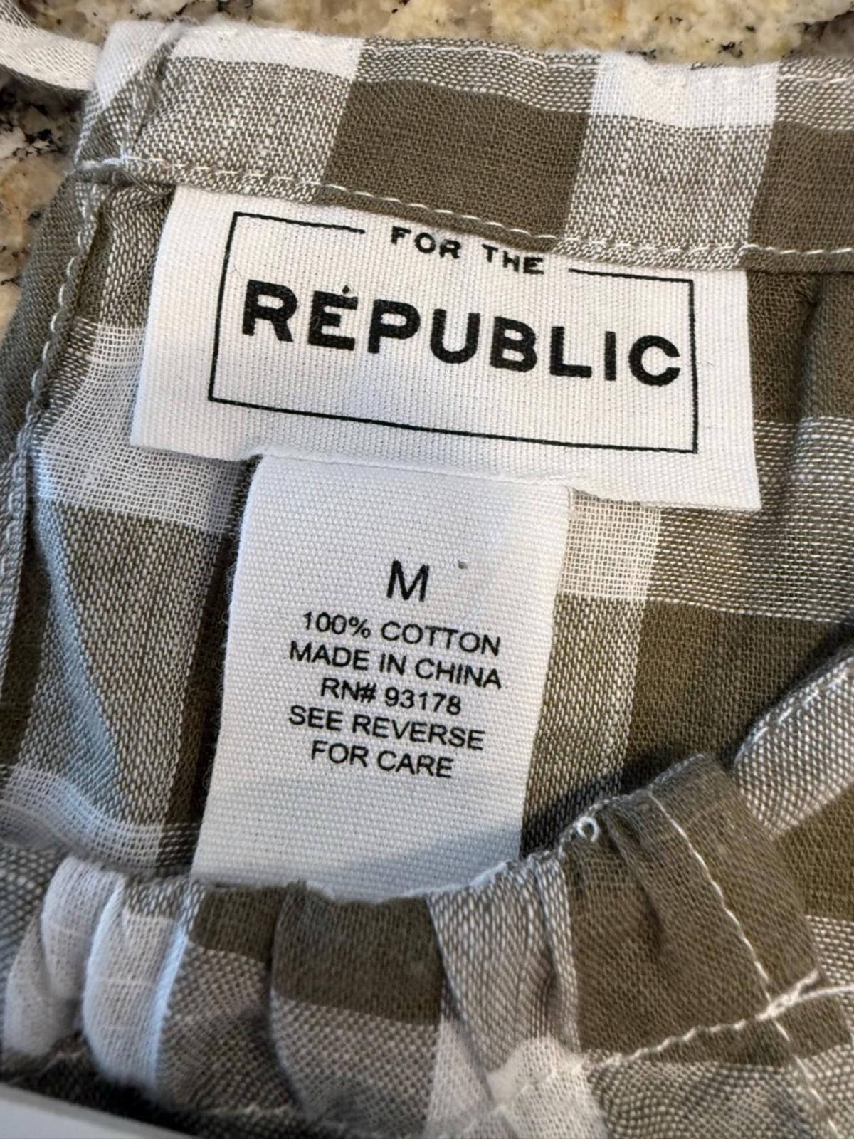 Other For the Republic brown white checkered ruffled tank top SZ M Size M / US 6-8 / IT 42-44 - 5 Thumbnail