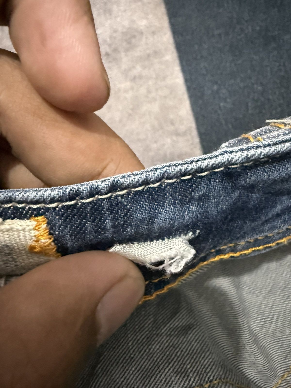 If Six Was Nine BLUE RAGS BOOT CUT DENIM PANTS Size US 28 / EU 44 - 10 Thumbnail