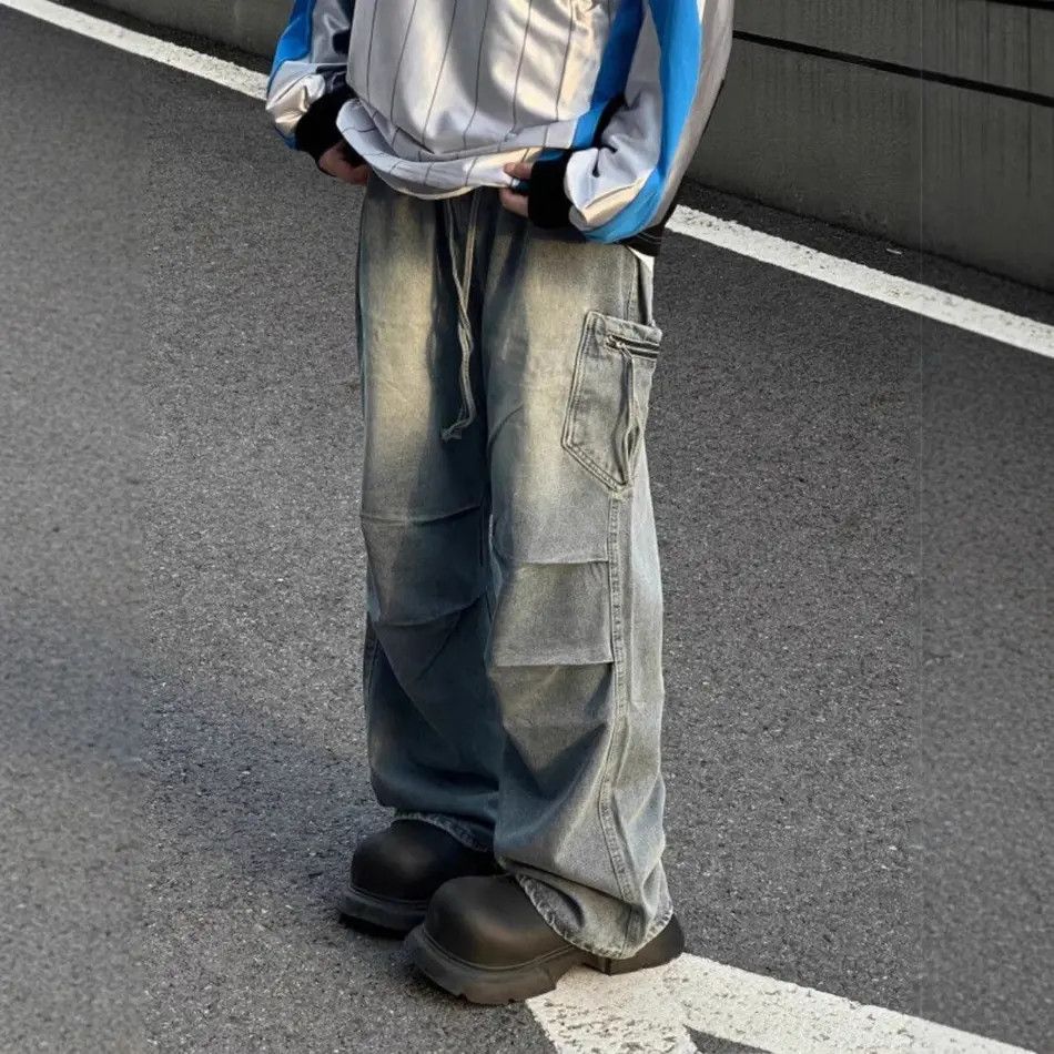 Japanese Brand × Jean Retro loose casual high street jeans Size US 32 / EU 48 - 1 Thumbnail