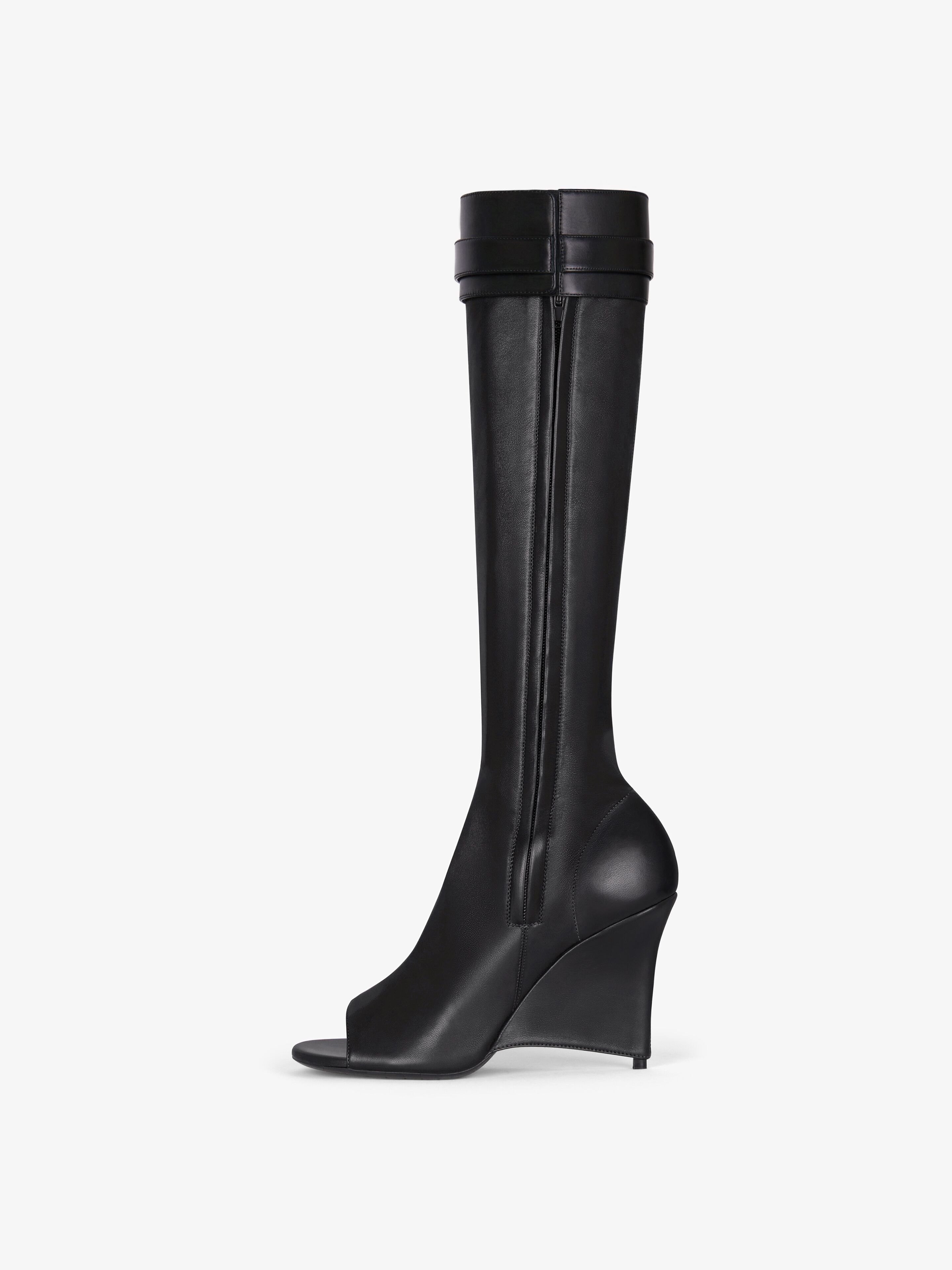 Givenchy o1srvl11e0525 Shark Lock Stiletto Sandal Boots 95mm in Black Size US 12 / IT 42 - 4 Thumbnail