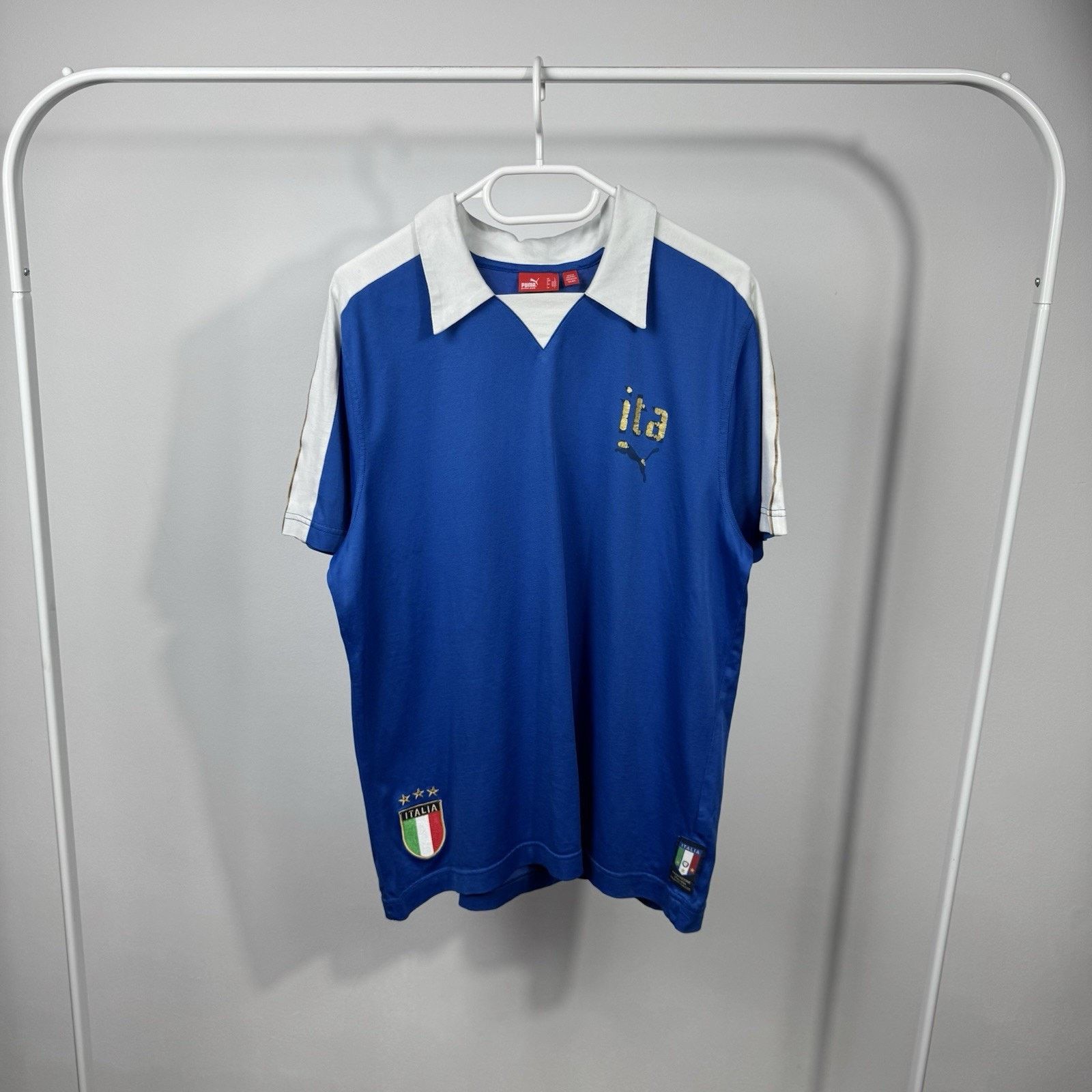 Puma × Versace Italy x Versace Blue Jersey | Grailed