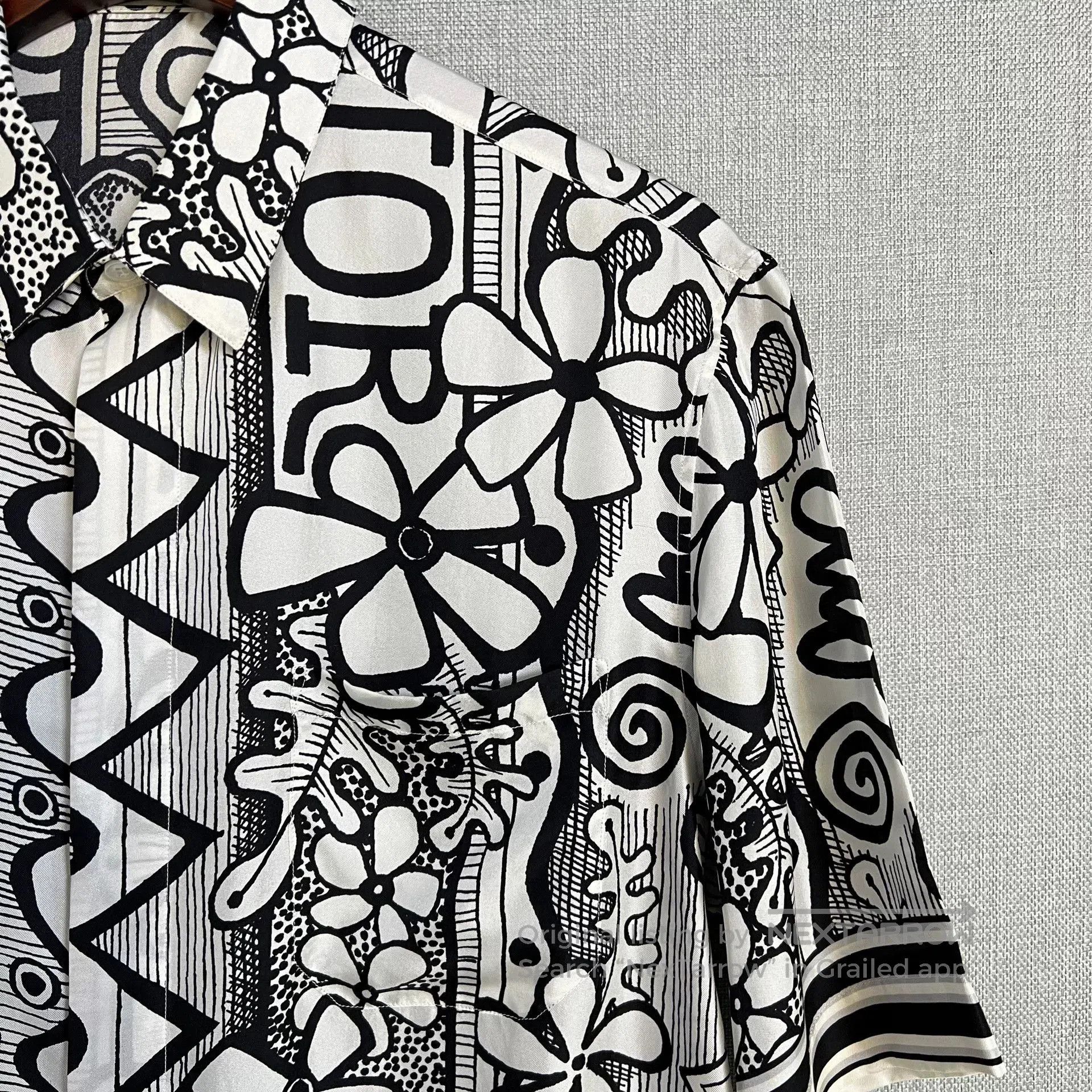 Dior Dior x Stussy Graffiti Floral S/S Shirt. Size US M / EU 48-50 / 2 - 3 Thumbnail