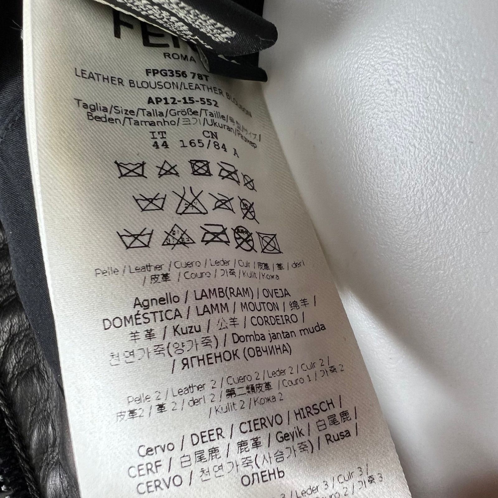 Fendi Lamb Deer Leather Snakeskin Studded Allover Monster Size US S / EU 44-46 / 1 - 10 Thumbnail